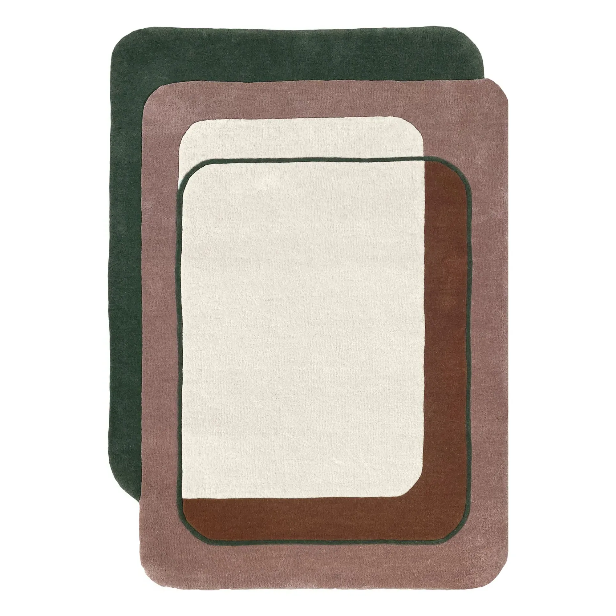 Echo Rectangle Rug - Pink, Wool product