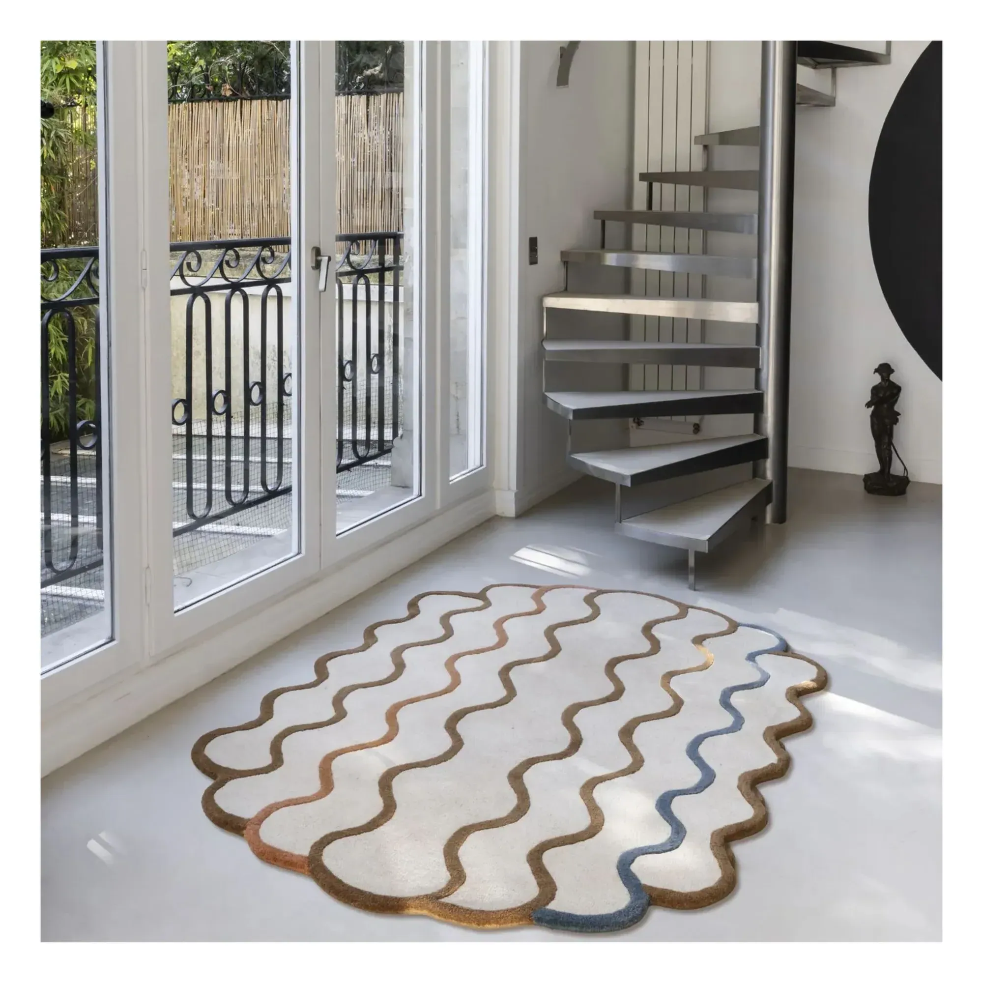 Edito Paris Coquillage Shell-Shaped Wool Rug - Beige alternate view