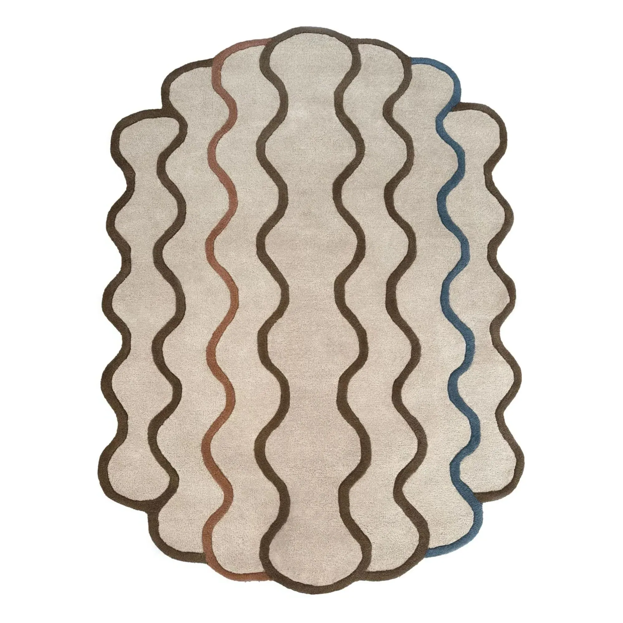 Edito Paris Coquillage Shell-Shaped Wool Rug - Beige product