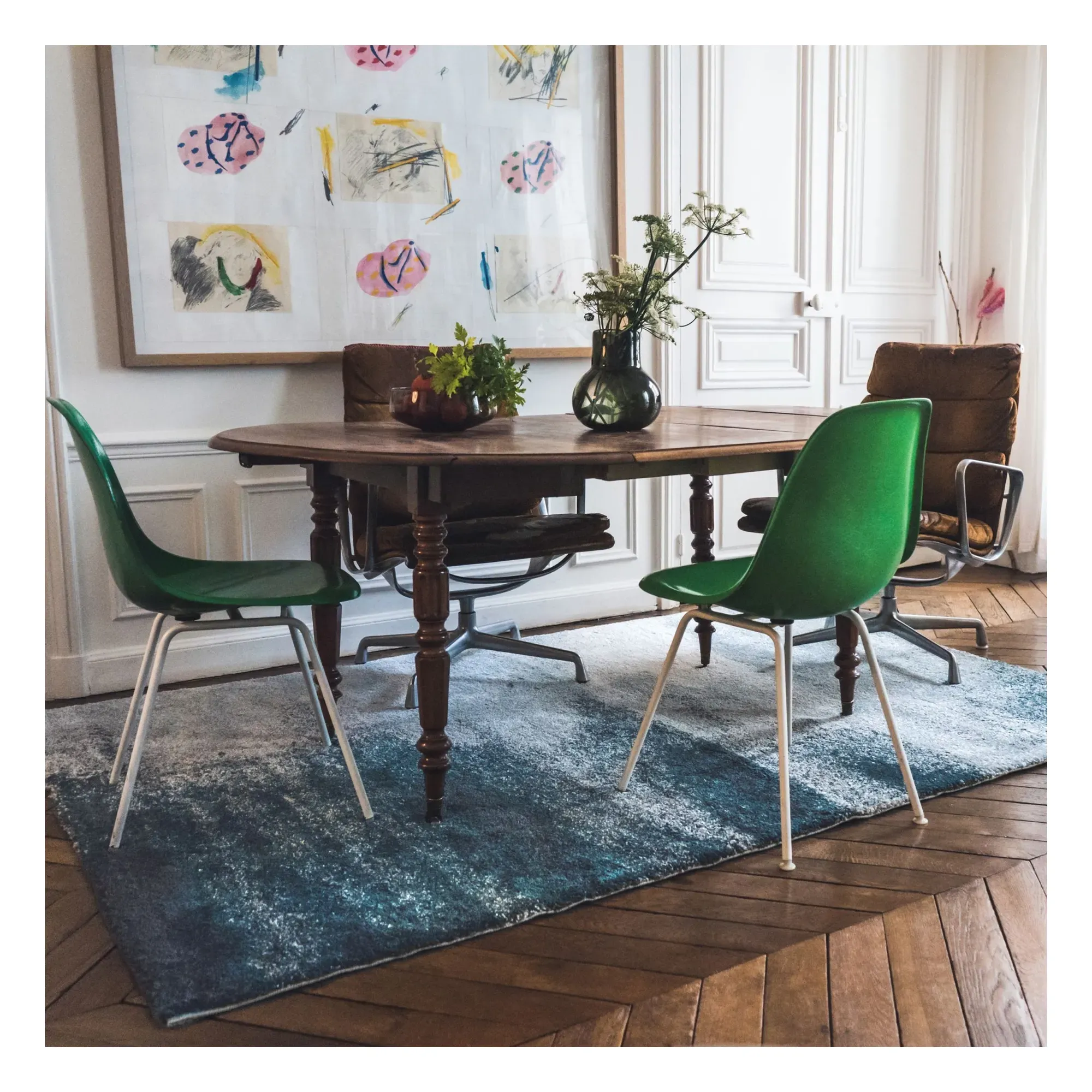 Pacifik Woven Rug - Blue, Polypropylene alternate view
