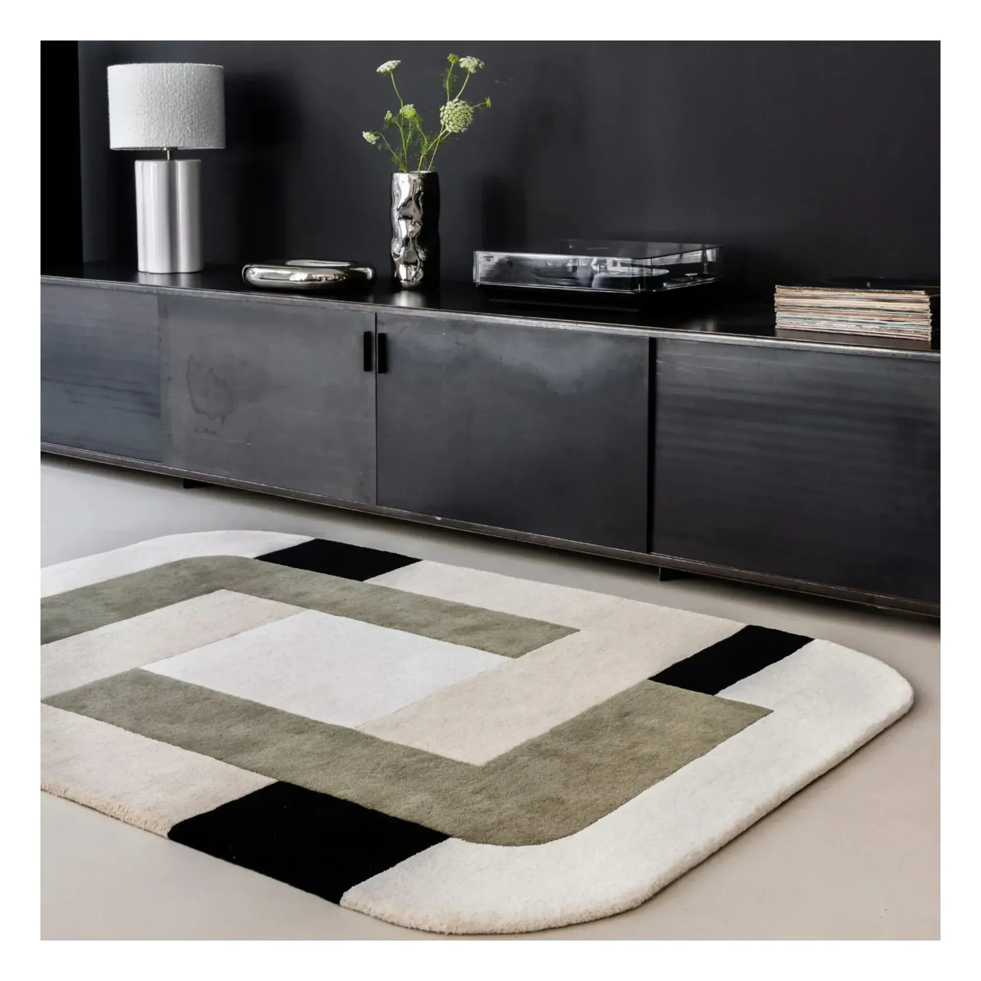 Padlock Wool Rug - Beige alternate view