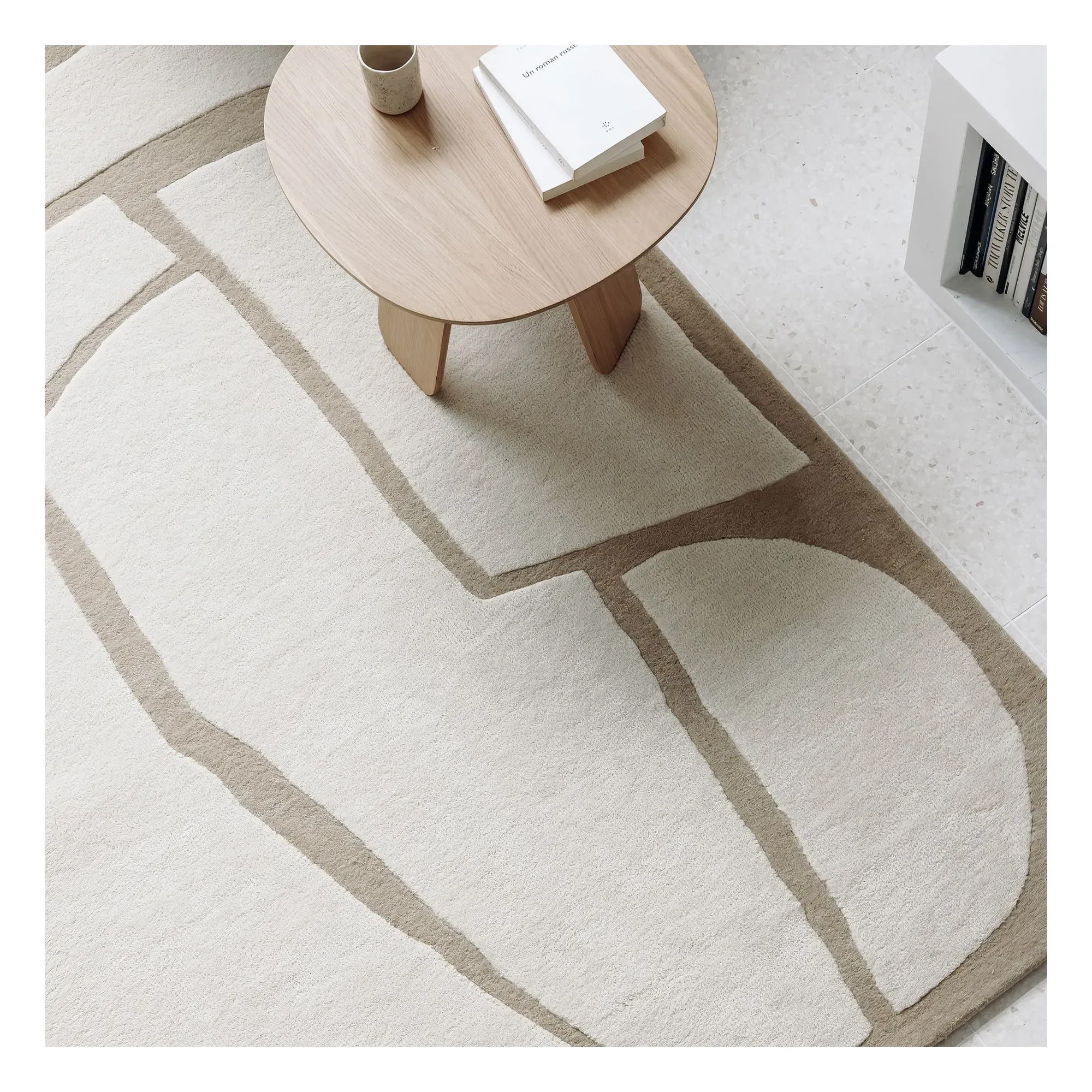 Sail Short Dense Pile Rug - Beige, Wool alternate view