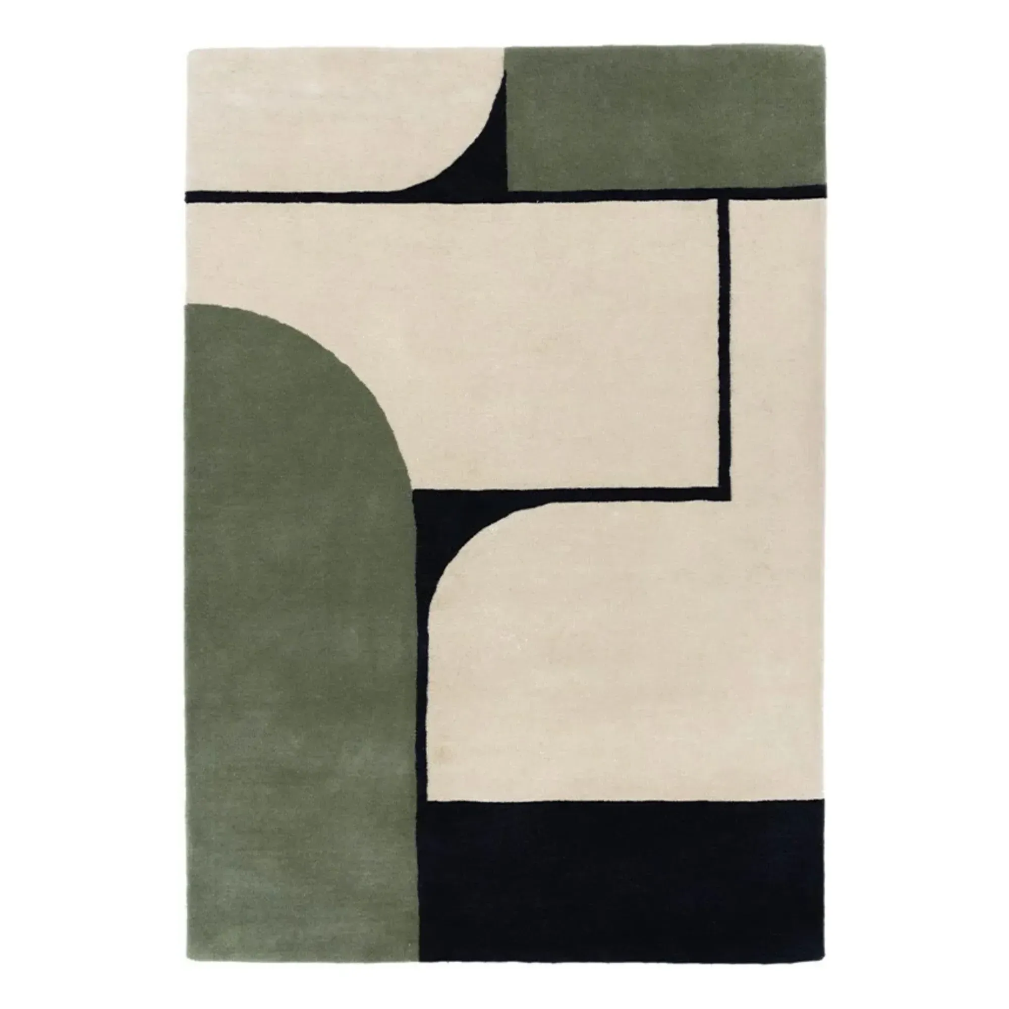 Strada Hand-Tufted Carpet - Blue Green, Wool product