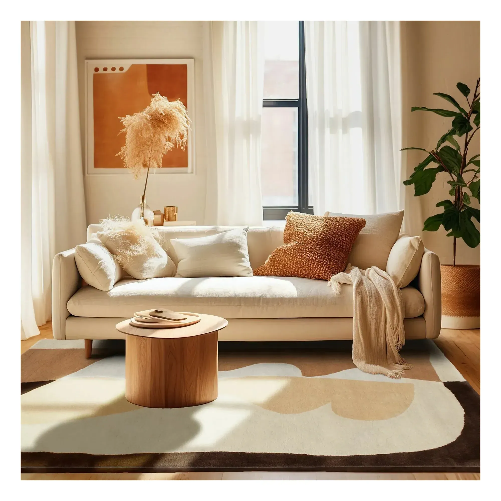 Tapsi Narcisse Hand-Tufted Rug - Yellow, Wool alternate view