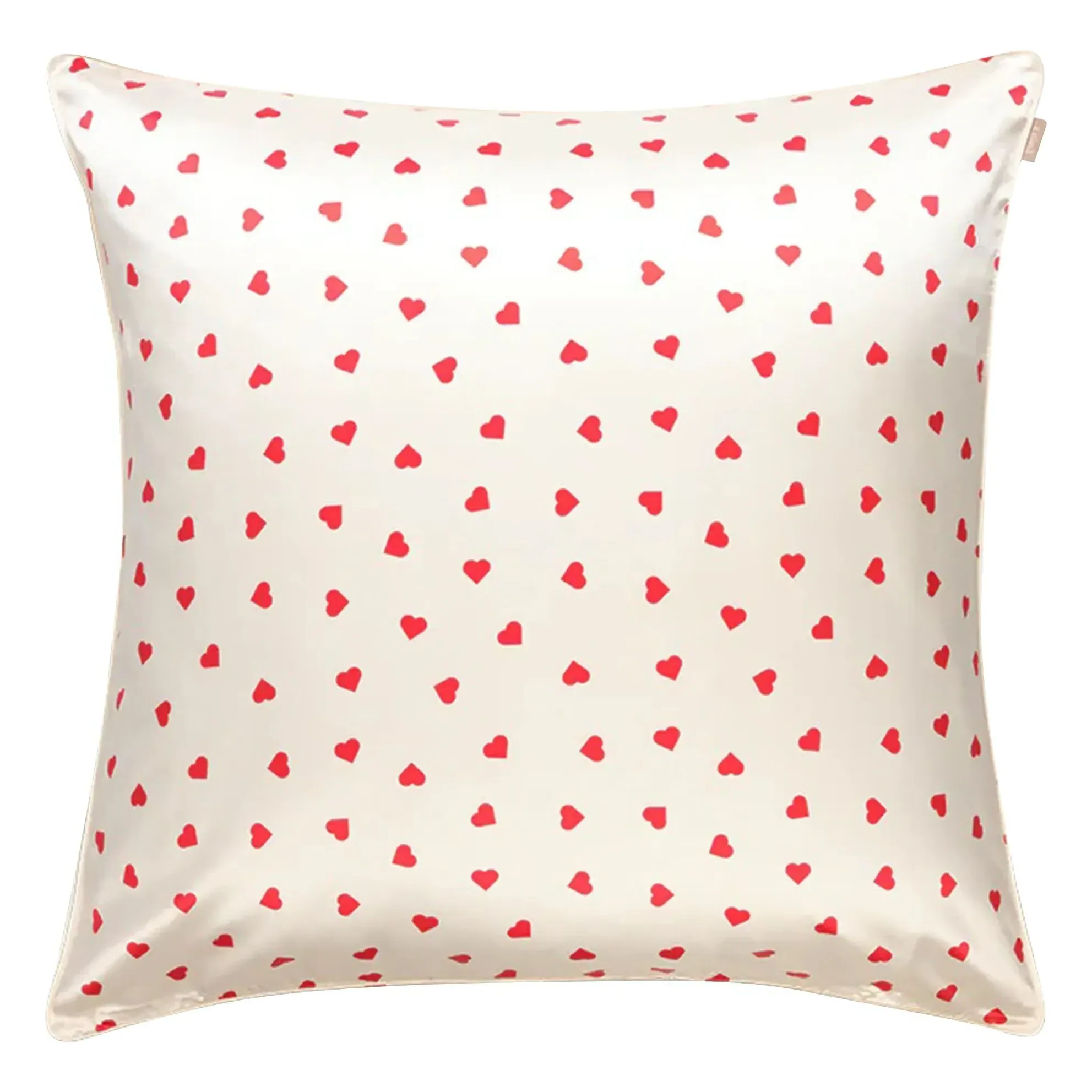Heart-Print Mulberry Silk Pillowcase - Cream product