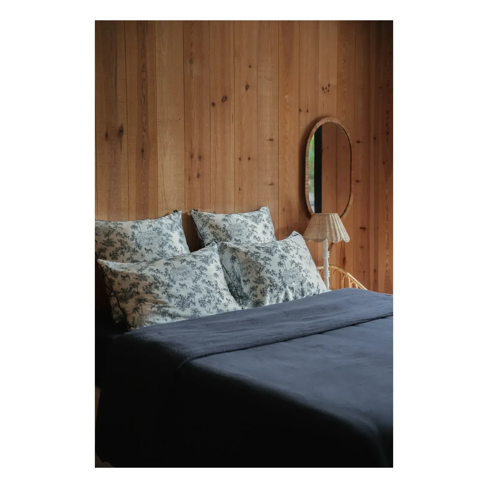Mulberry Silk Pillowcase Wild Night Print - Blue alternate view