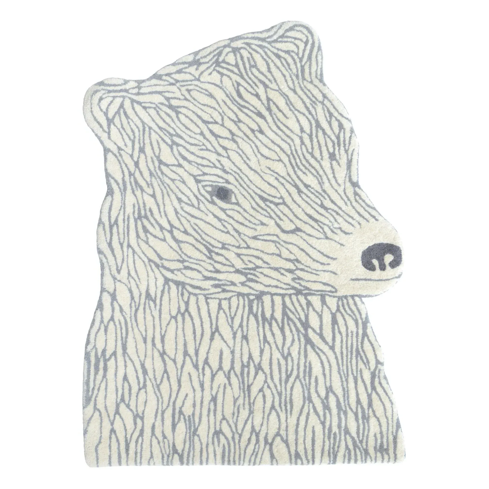 Bear Wool Rug - Multicoloured, New Zealand Wool product