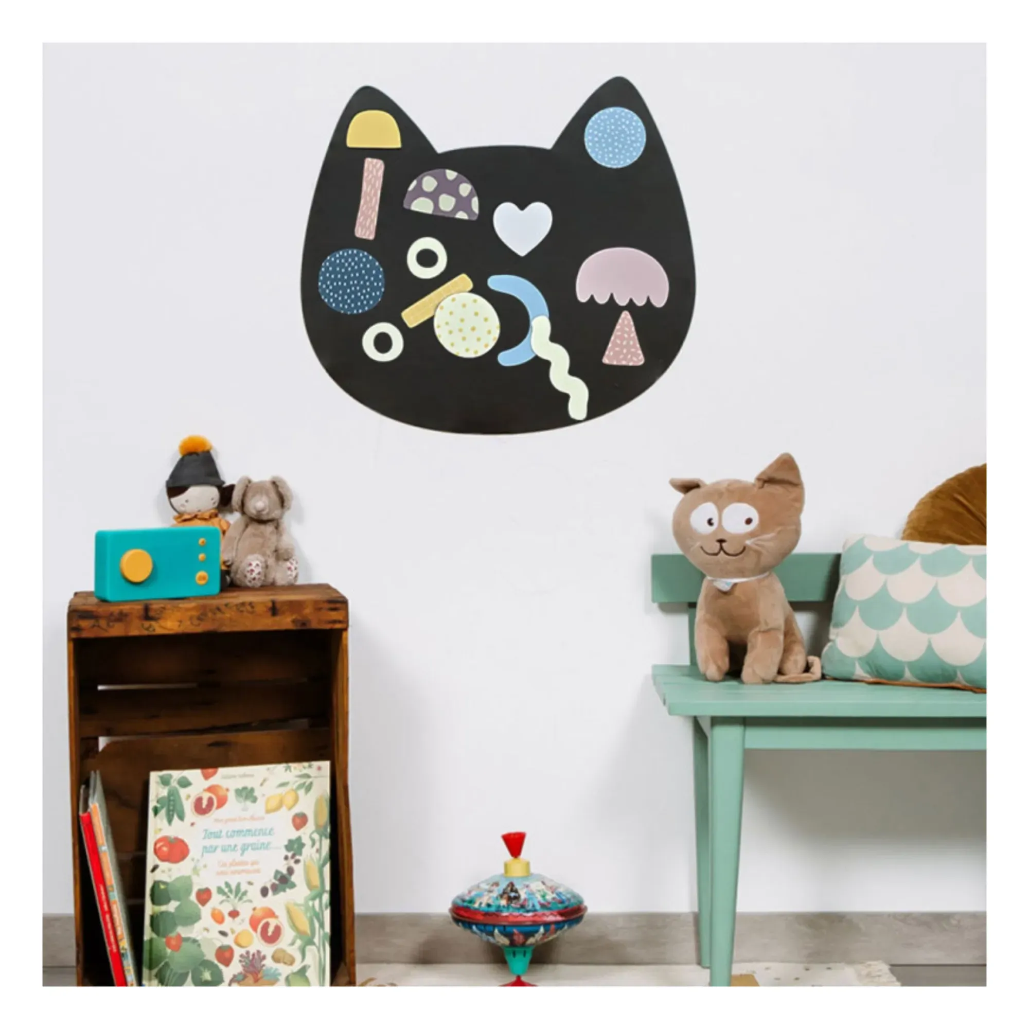 Ferflex Cat Magnetic Board with 21 Geometric Shapes alternate view