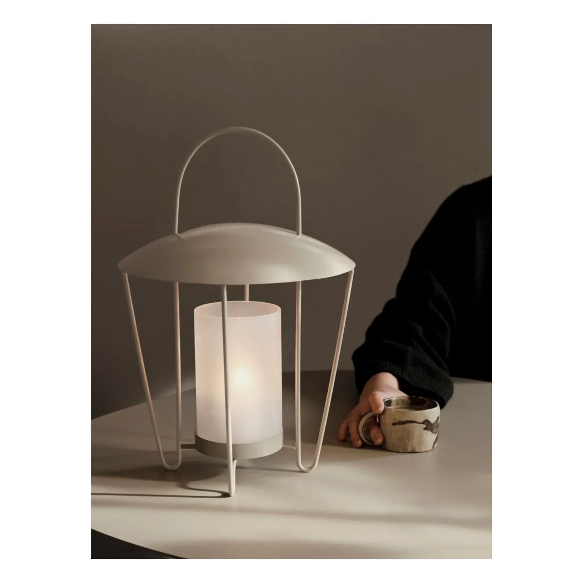 Abri Lantern Shelter - Beige, Stainless Steel alternate view