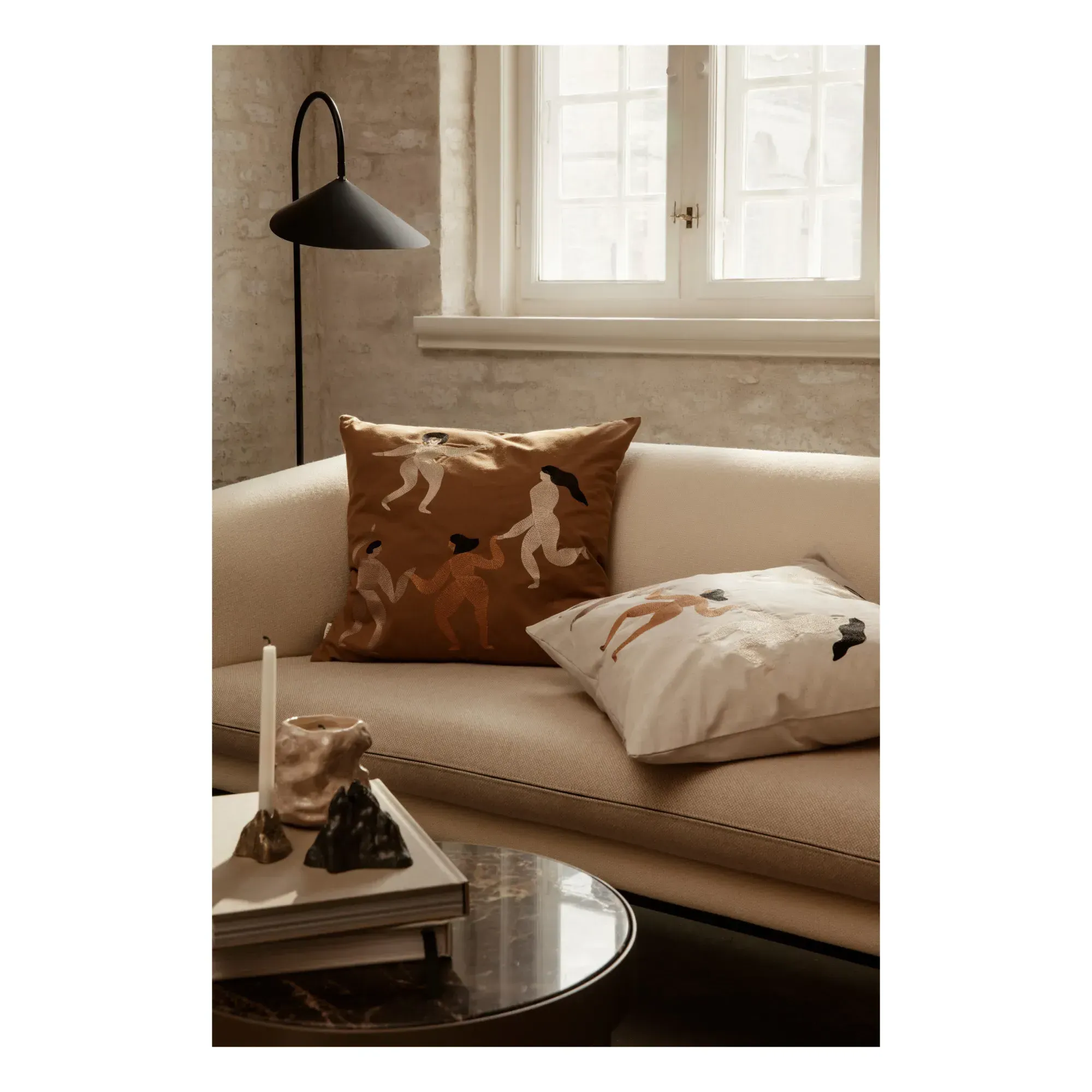 Arum Marble Floor Lamp - Black, Steel alternate view