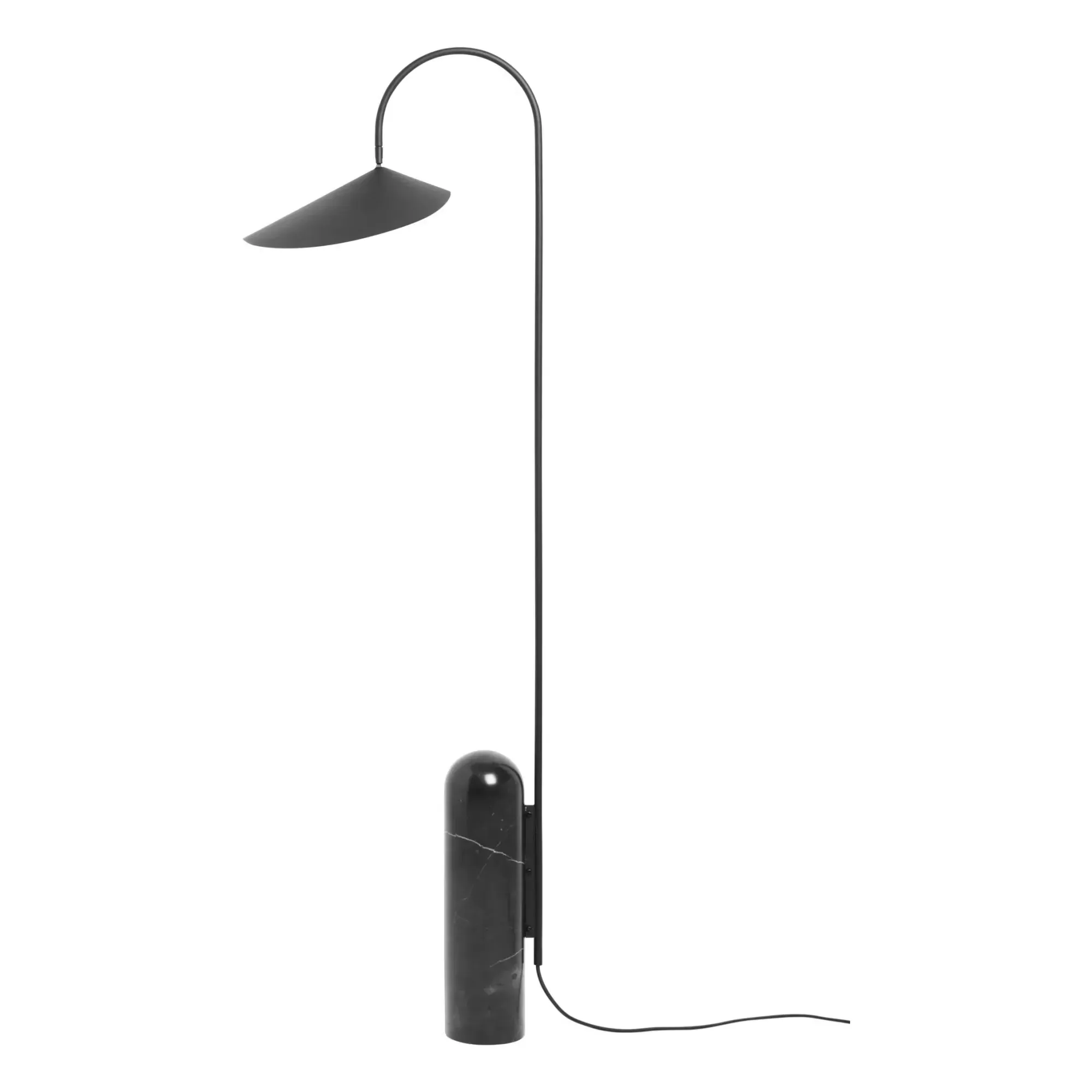 Arum Marble Floor Lamp - Black, Steel product