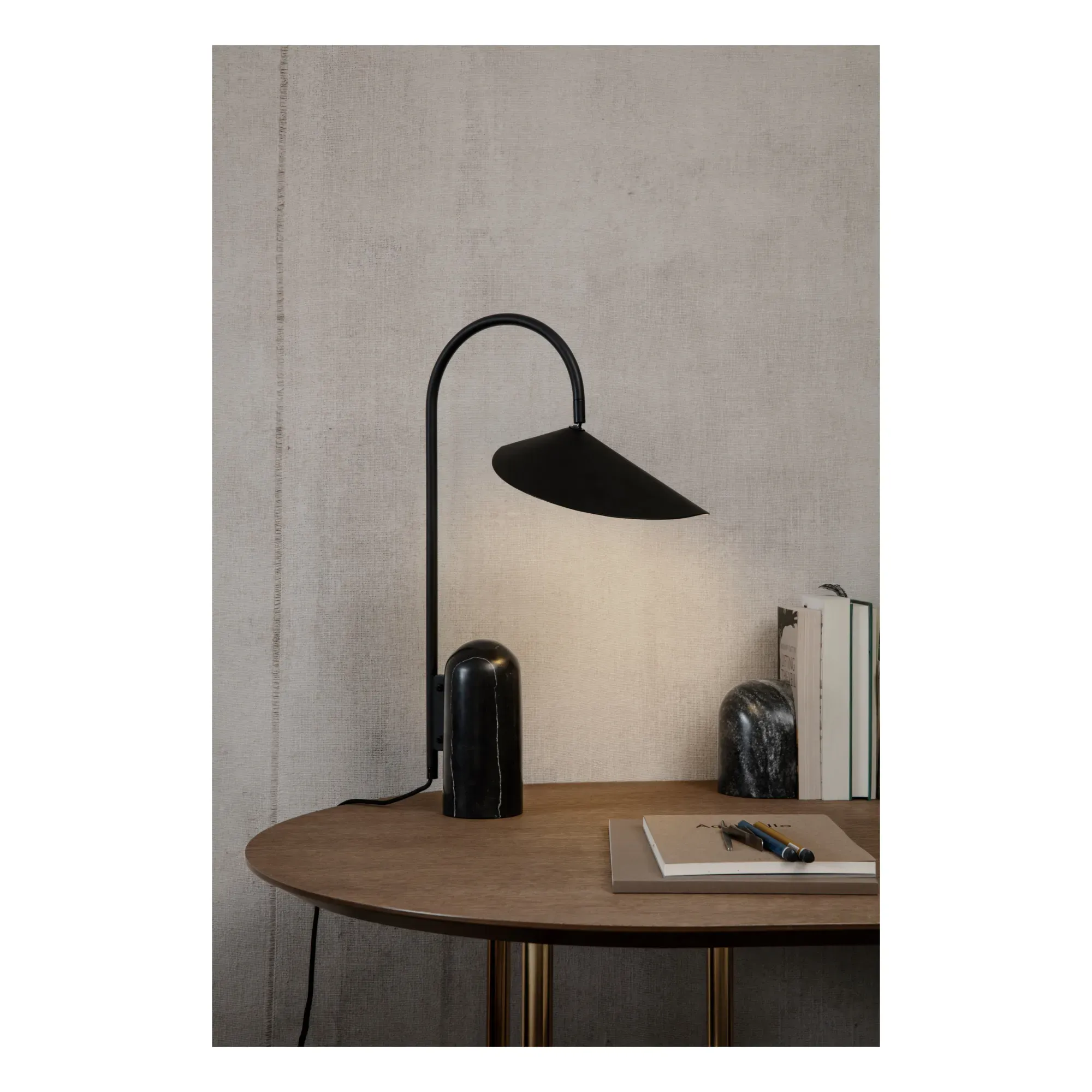 Arum Marble Table Lamp - Black, Steel alternate view