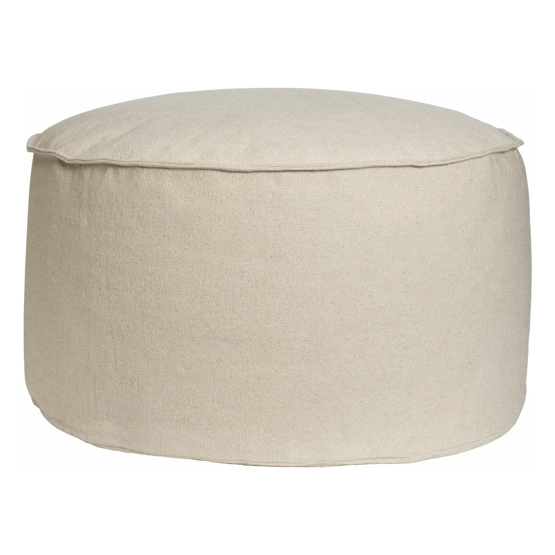 Aun Round Pouf - Ivory, Organic Cotton product