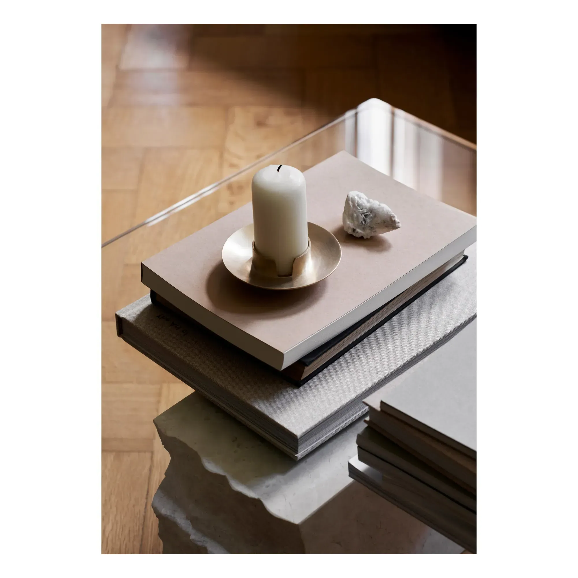 Block Candlestick - Gold, Brass alternate view