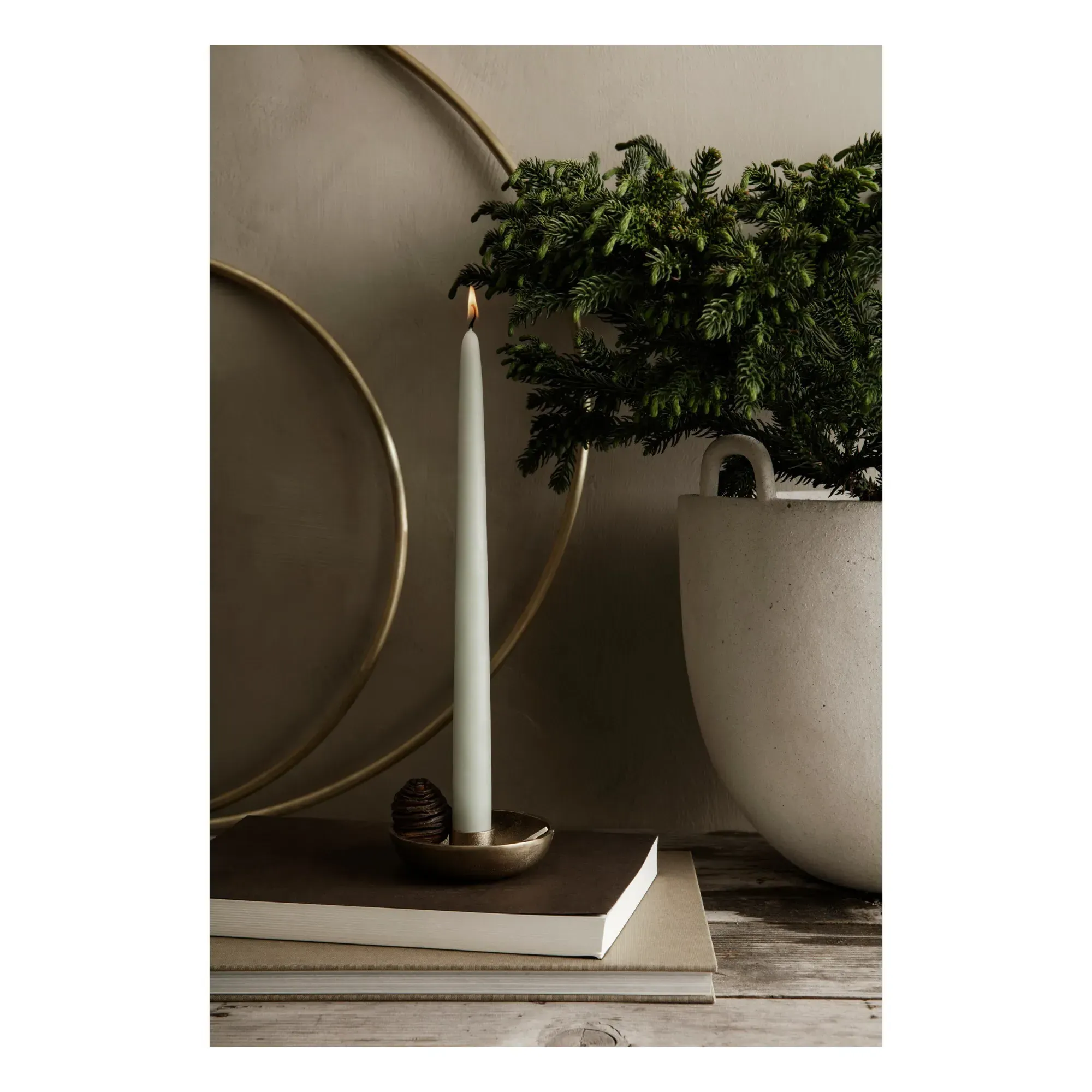 Bowl Candle Holder - Brass alternate view