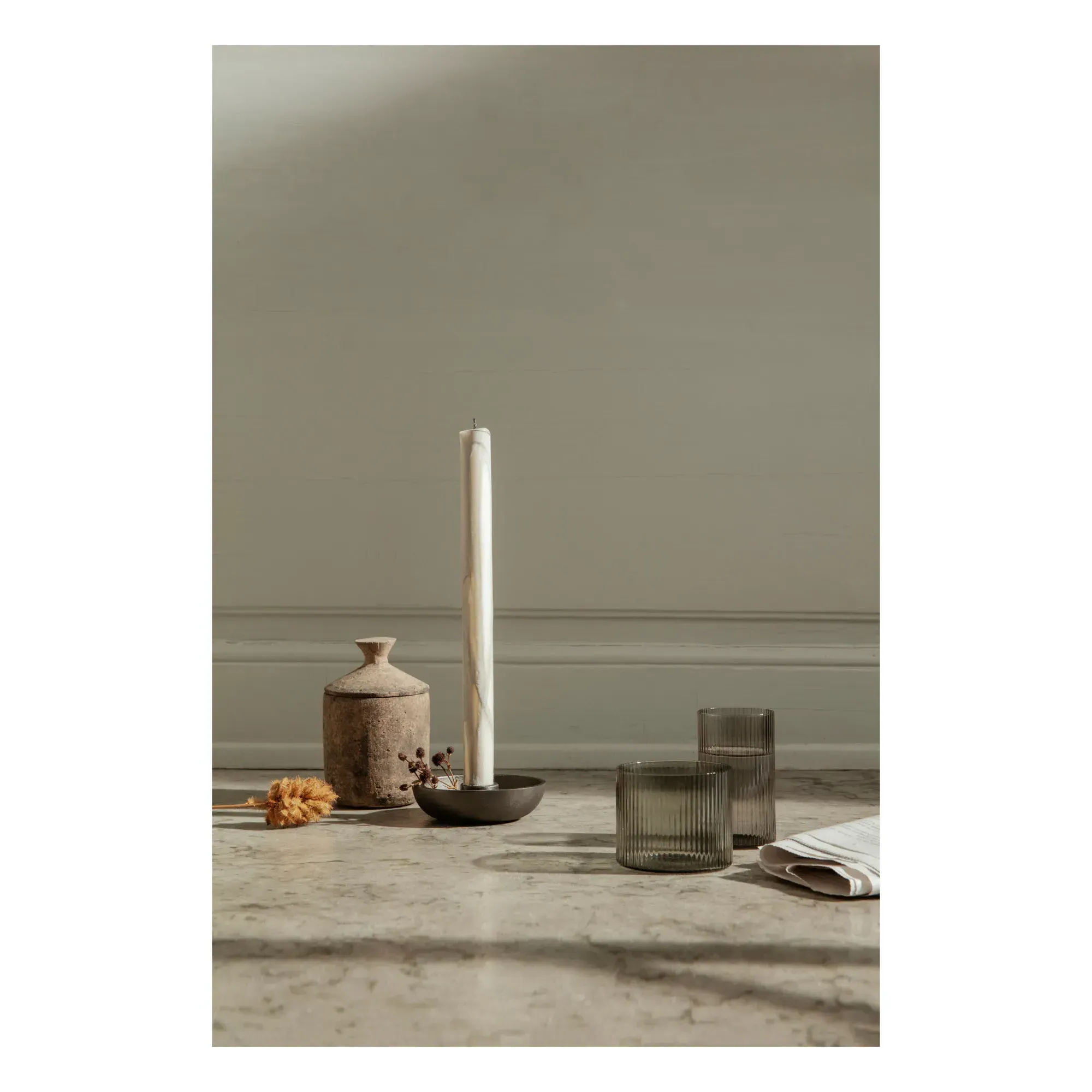 Bowl Recycled Aluminium Candle Holder - Black alternate view