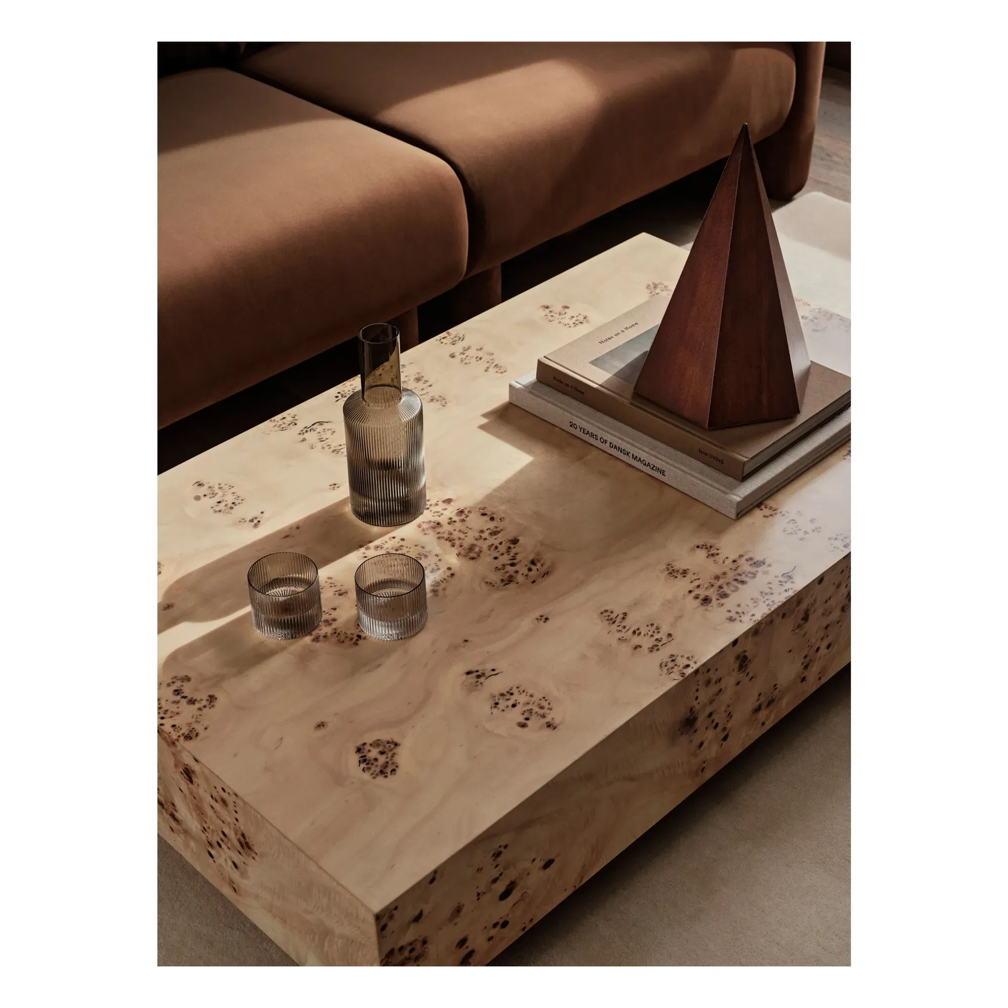 Burl Coffee Table - Natural, Burl Wood Veneer alternate view