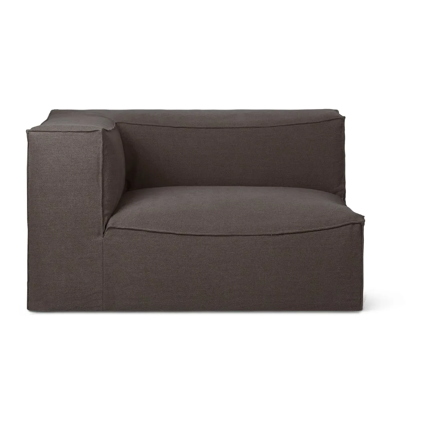 Catena Modular Sofa Armrest Right - Brown, Linen-Cotton product
