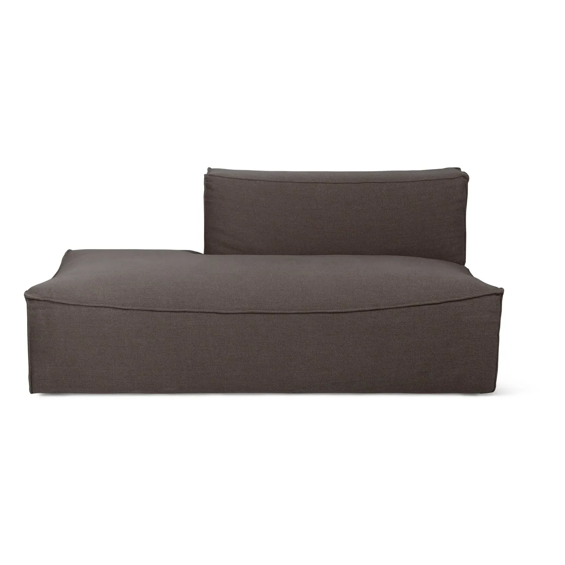 Catena Open End Right Modular Sofa - Brown, Linen product