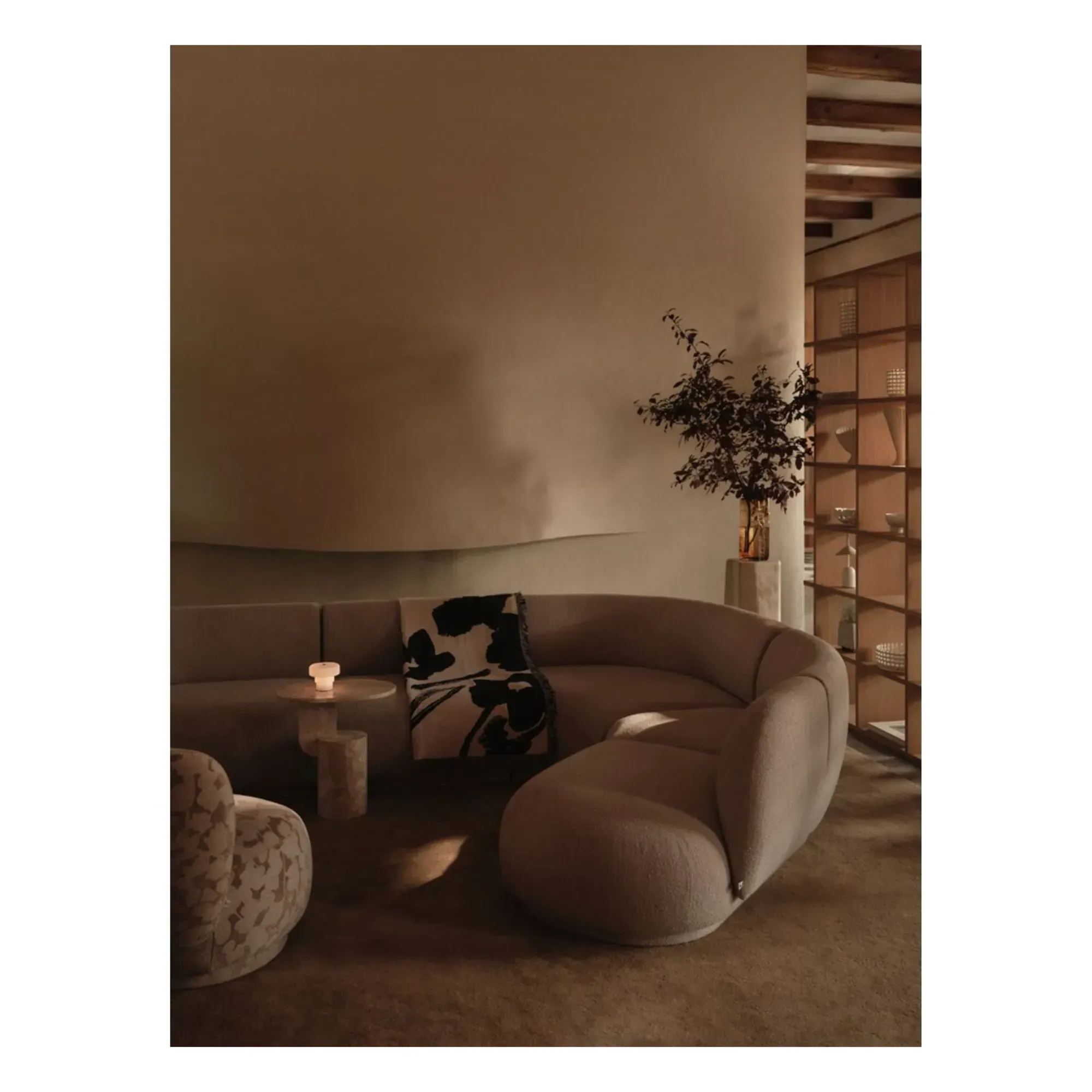 Cilla Tapestry Throw - Brown, Organic Cotton alternate view
