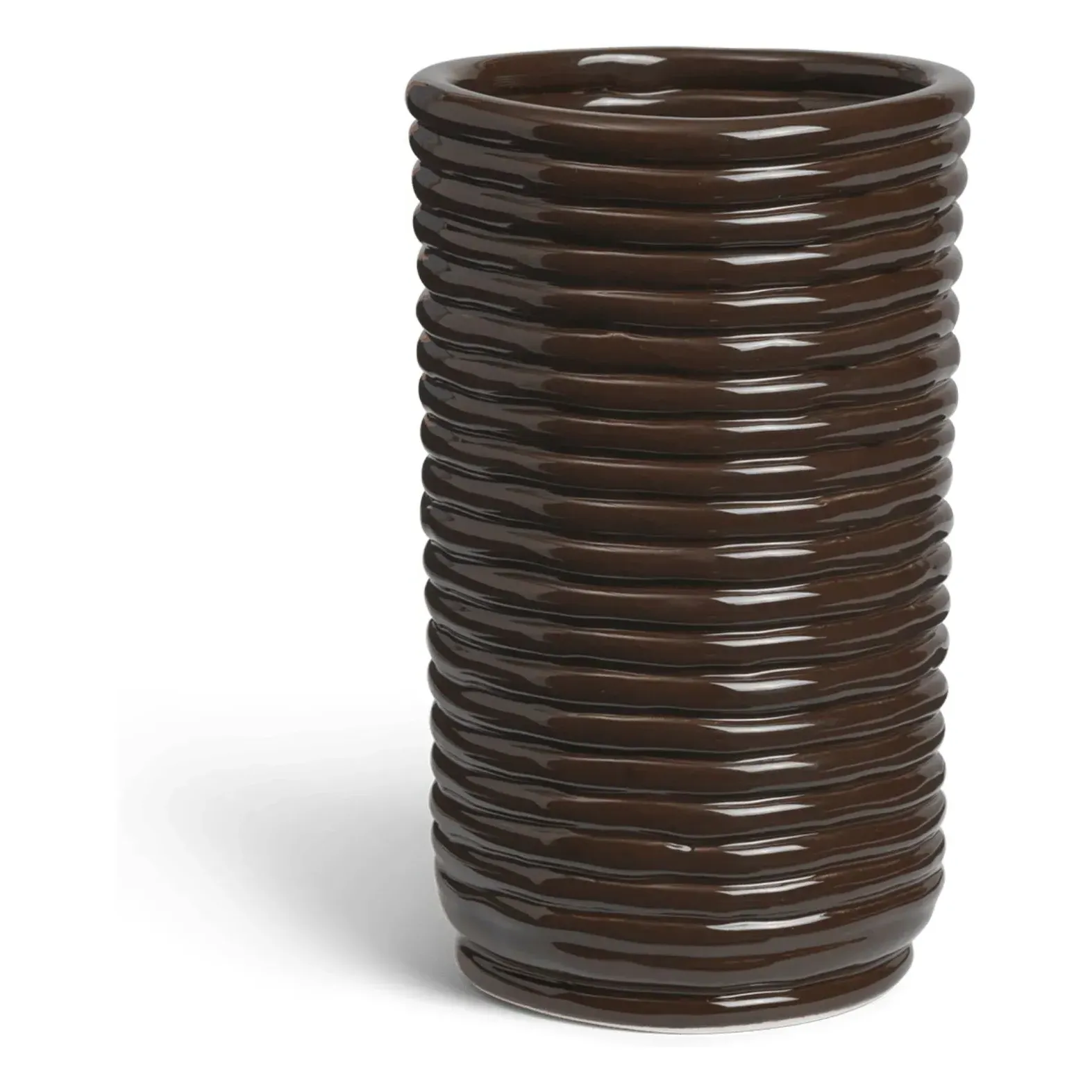Corduroy Ceramic Vase - Brown product