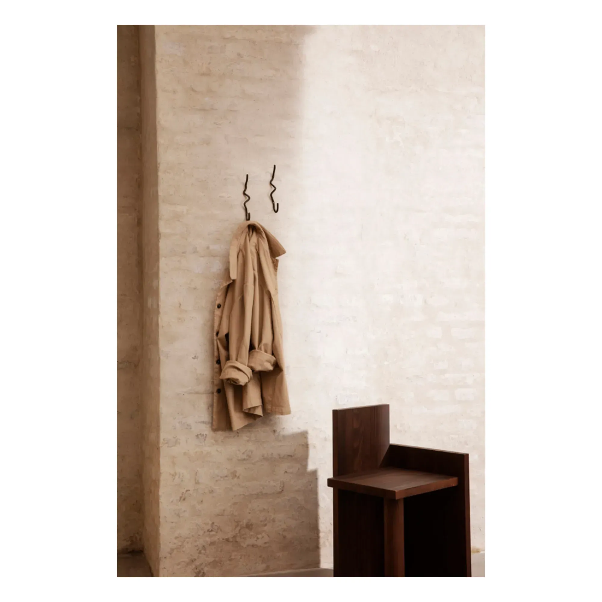 Curvature Wall Hook - Black, Brass alternate view