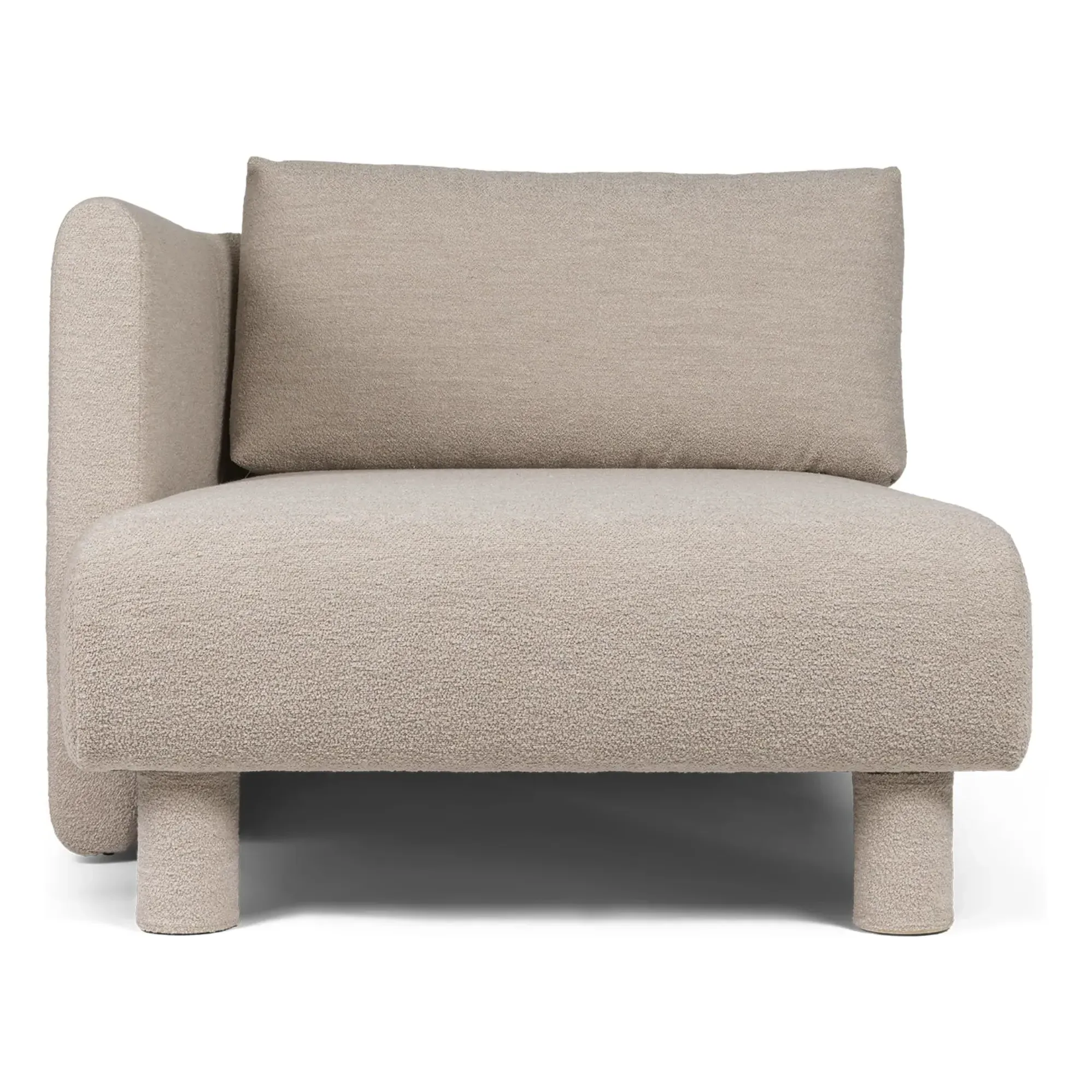 Dase Bouclé Chaise Longue Sofa - Beige product