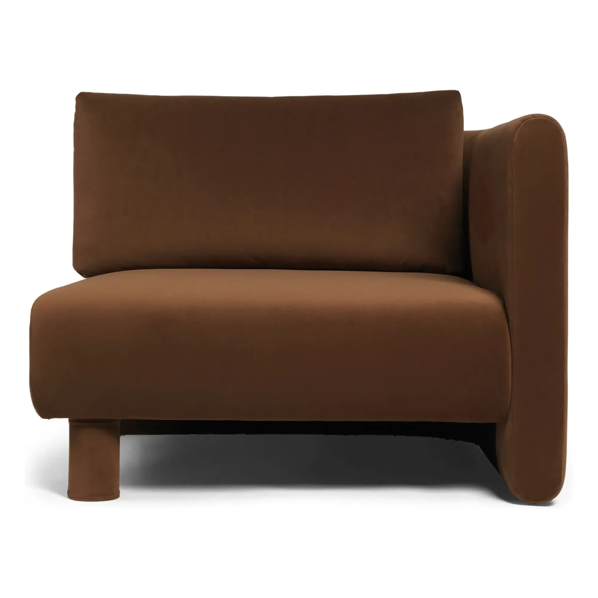 Dase Left Module Sofa - Brown, Velvet product