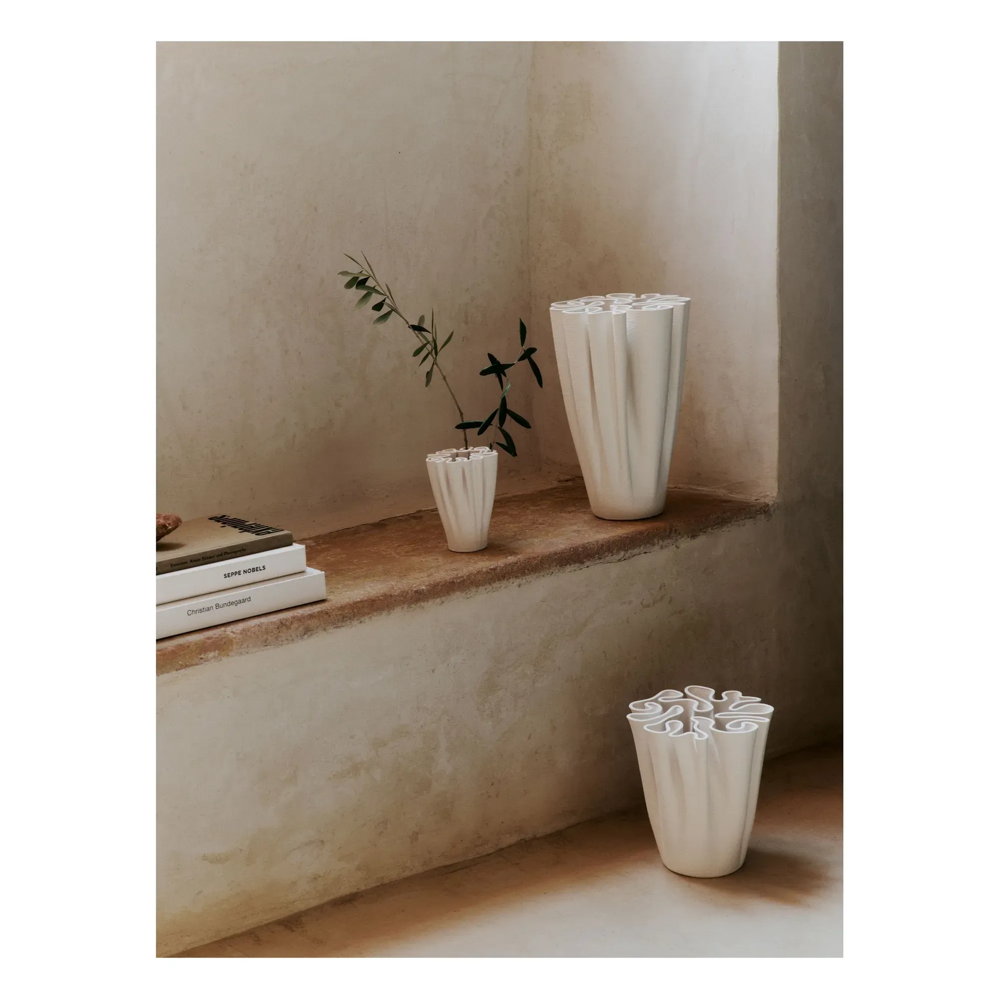 Dedali Vase - White, Stoneware alternate view