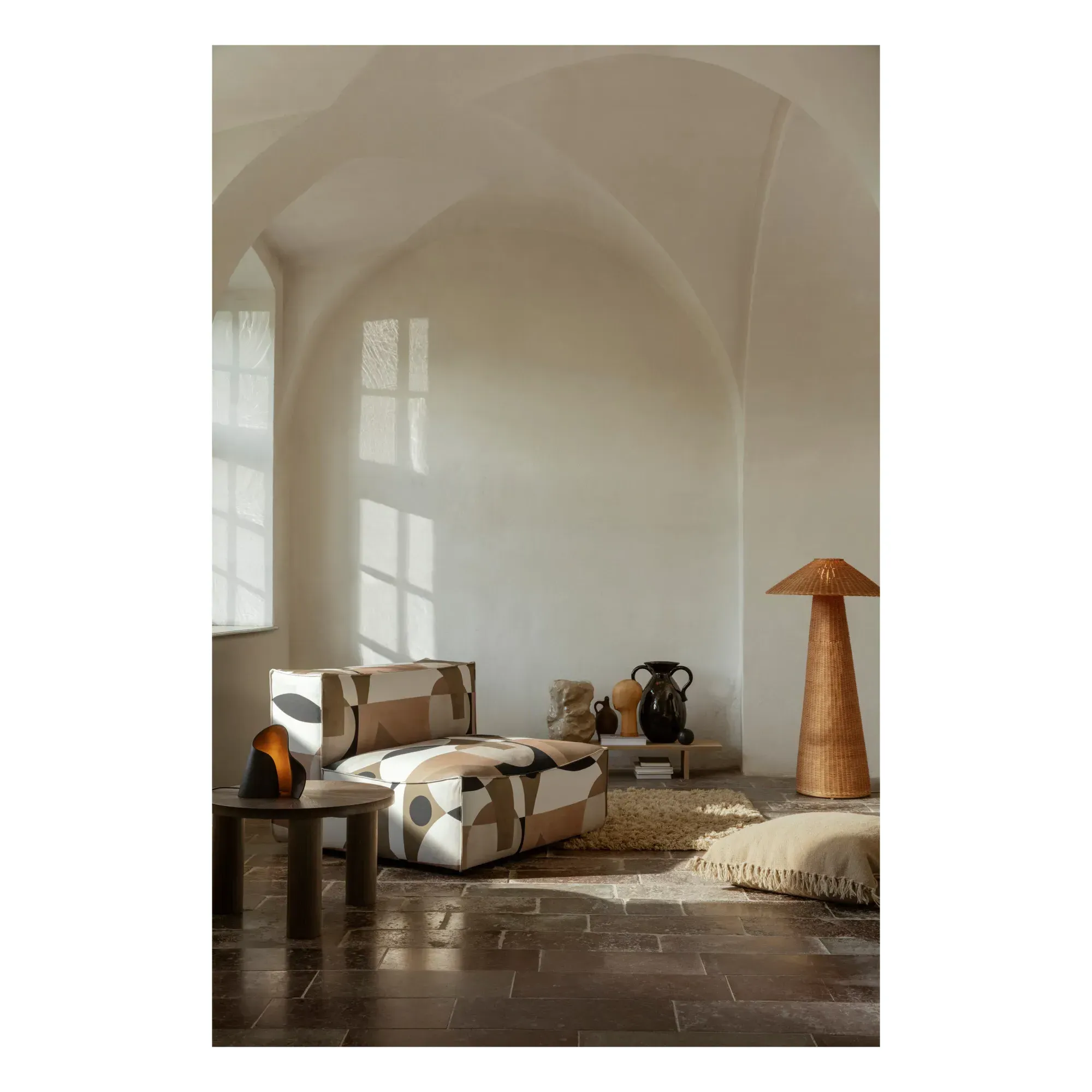 Dou Floor Lamp - Natural, Rattan alternate view