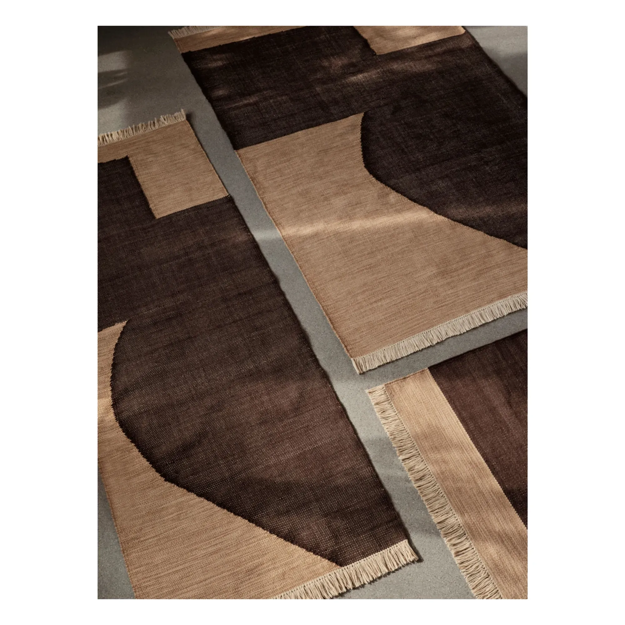 Forene Abstract Rug - Chocolate, Recycled PET alternate view