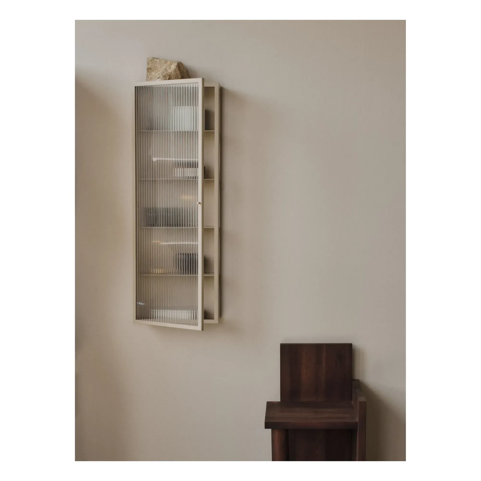 Haze Wall Cabinet with Storage - Beige, Steel alternate view