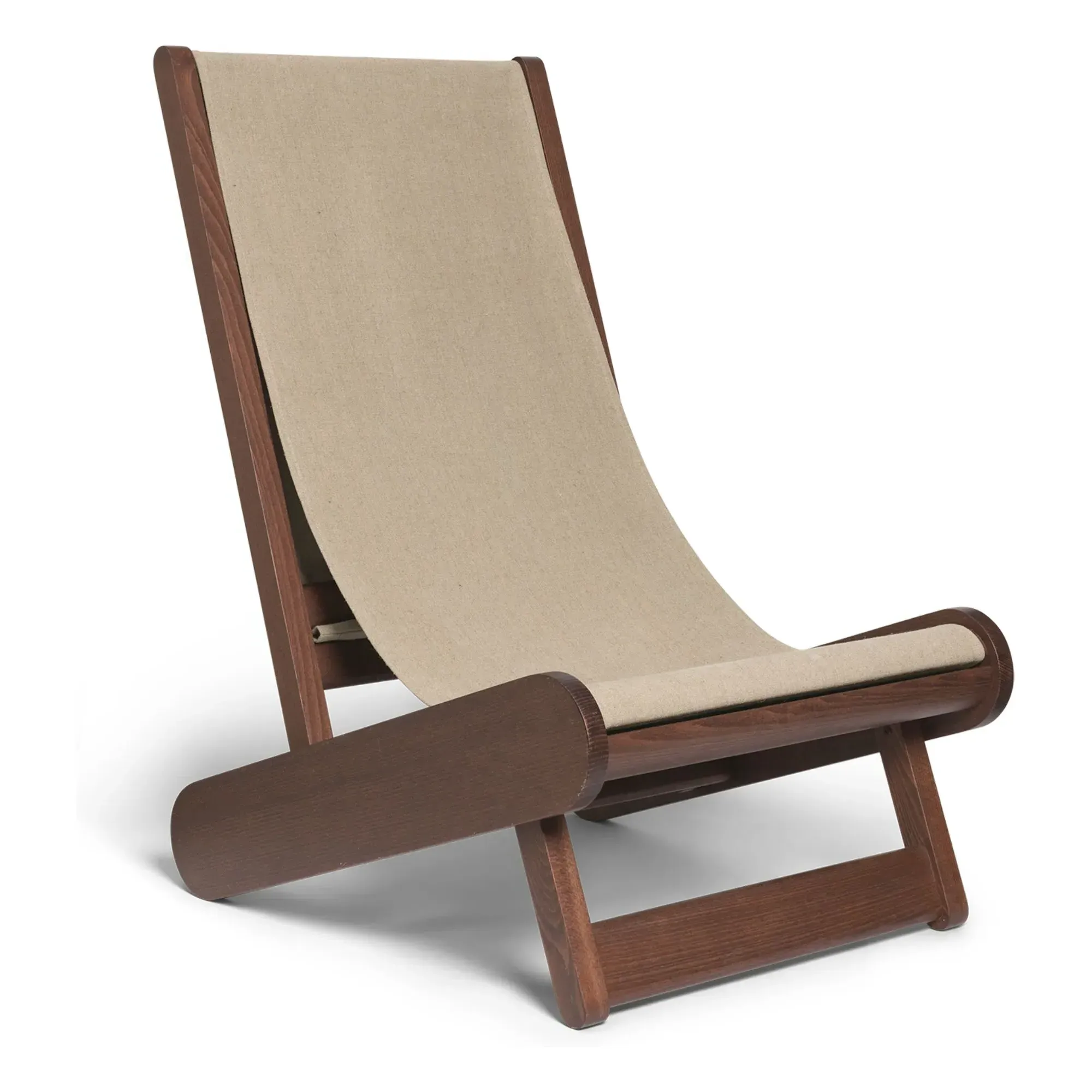 Hemi Lounge Chair - Brown, Linen product