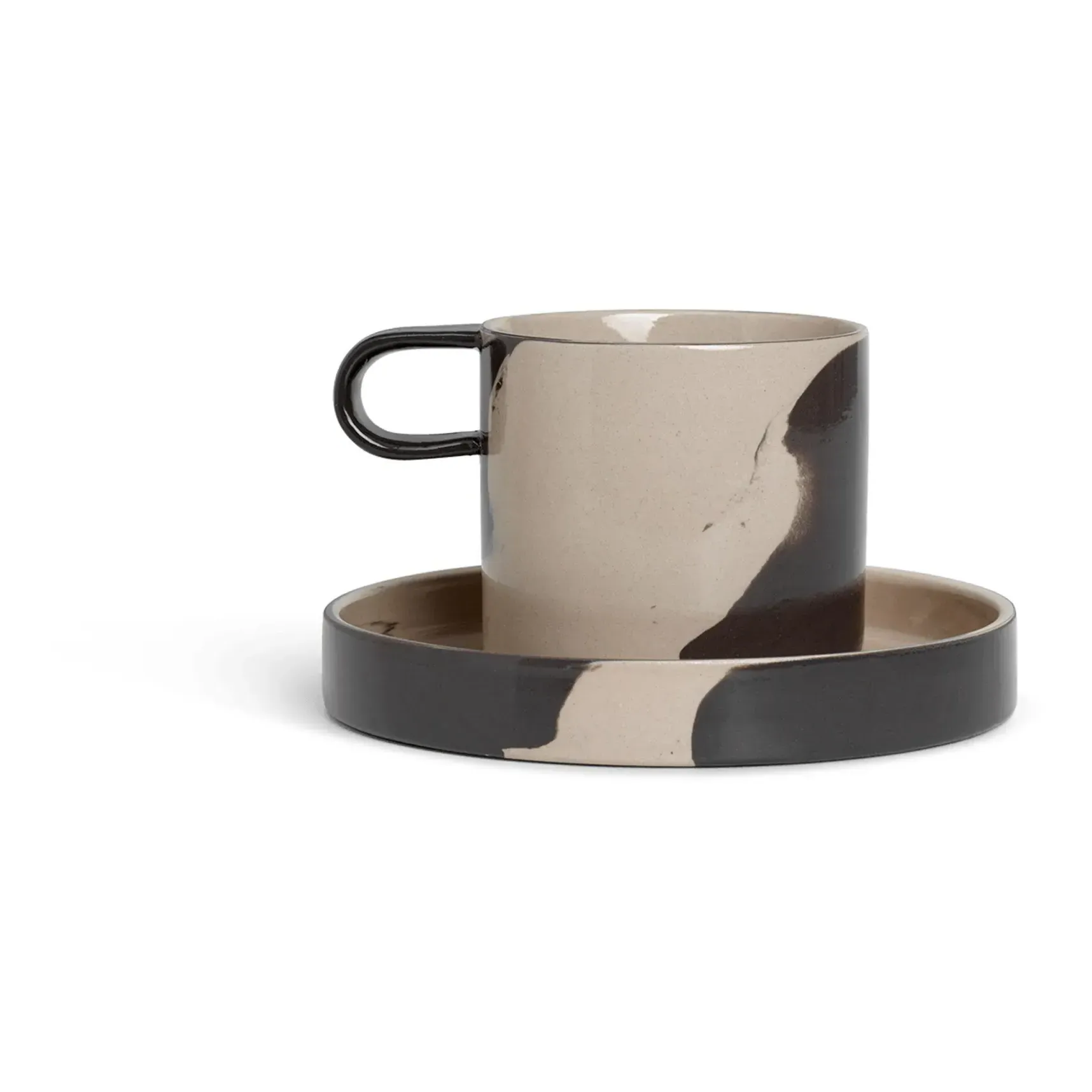 Inlay Cup with Saucer - Grey, Sandstone product