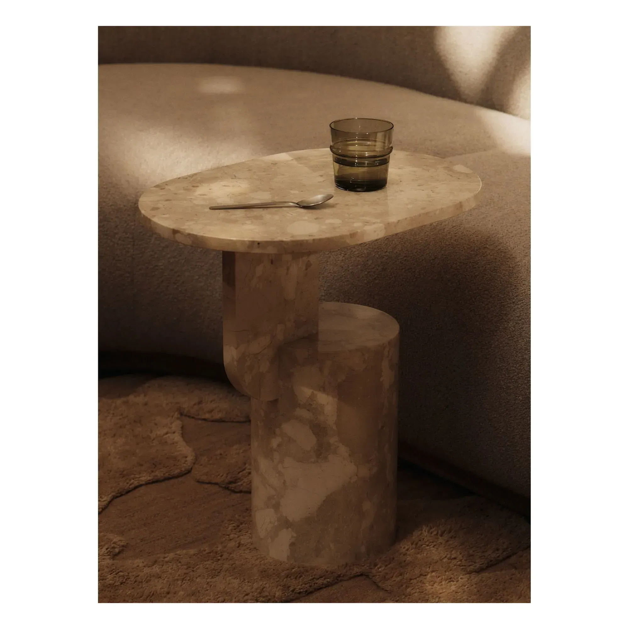 Insert Marble Side Table - Sand alternate view