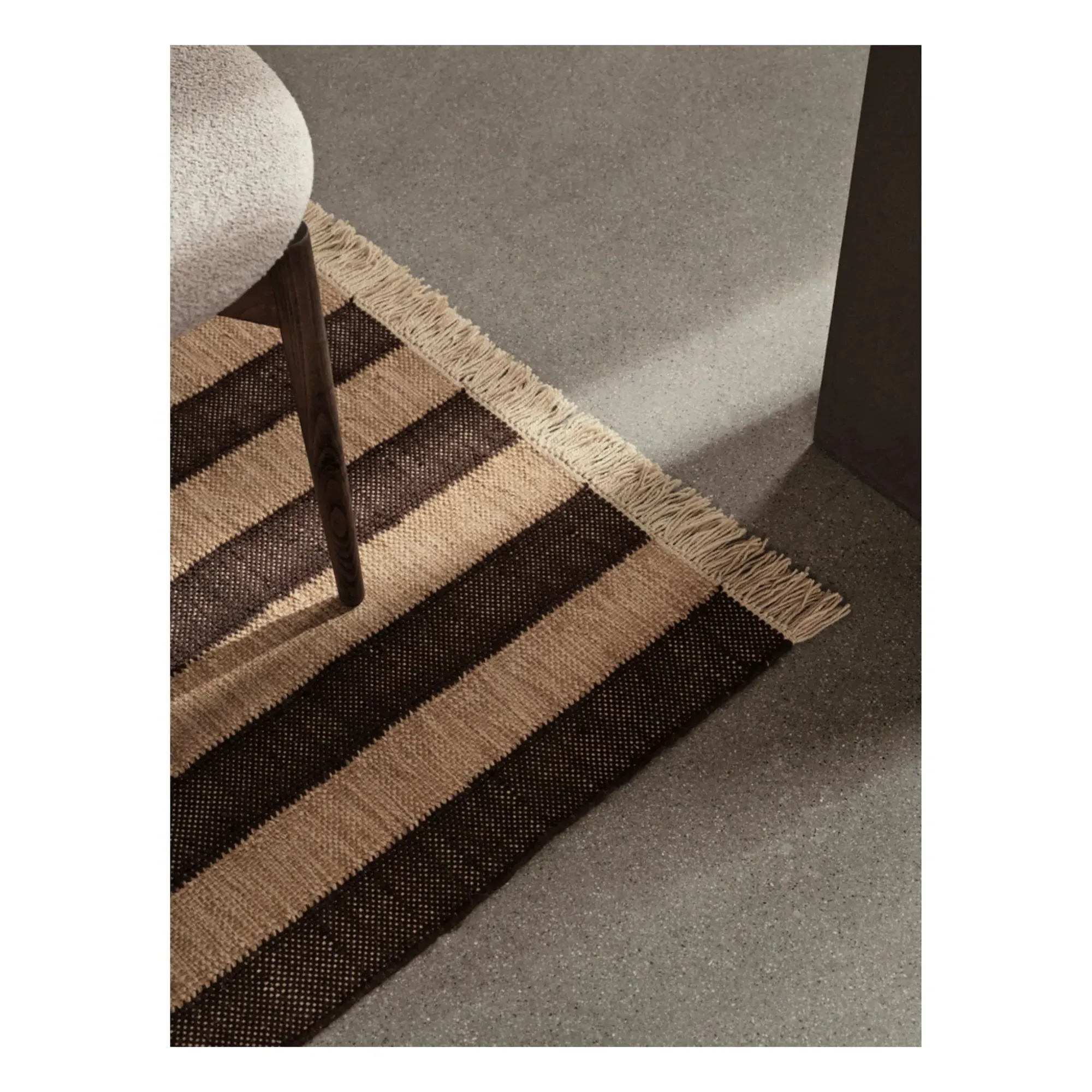 Ives Striped Indoor/Outdoor Rug - Chocolate alternate view