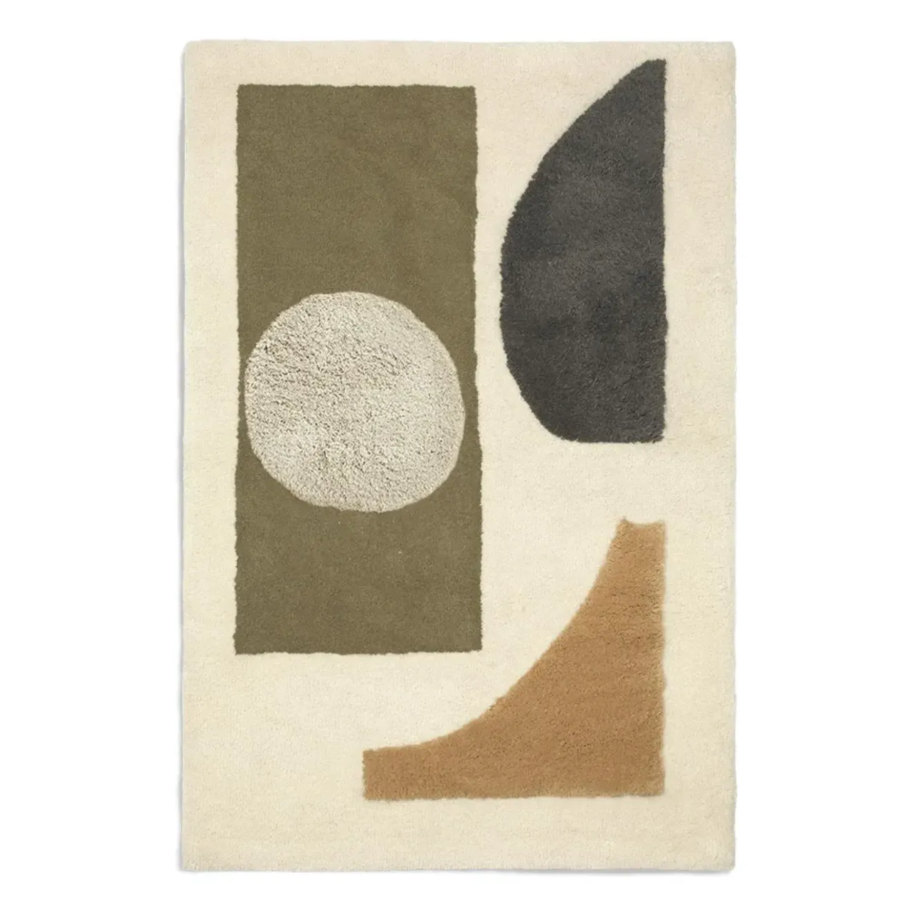 Bloco Tufted Rug - Olive, Wool product