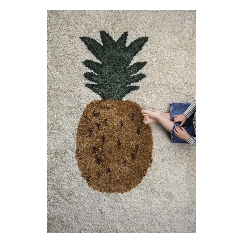 Fruiticana Pineapple Woolen Rug - Multicoloured, Wool alternate view