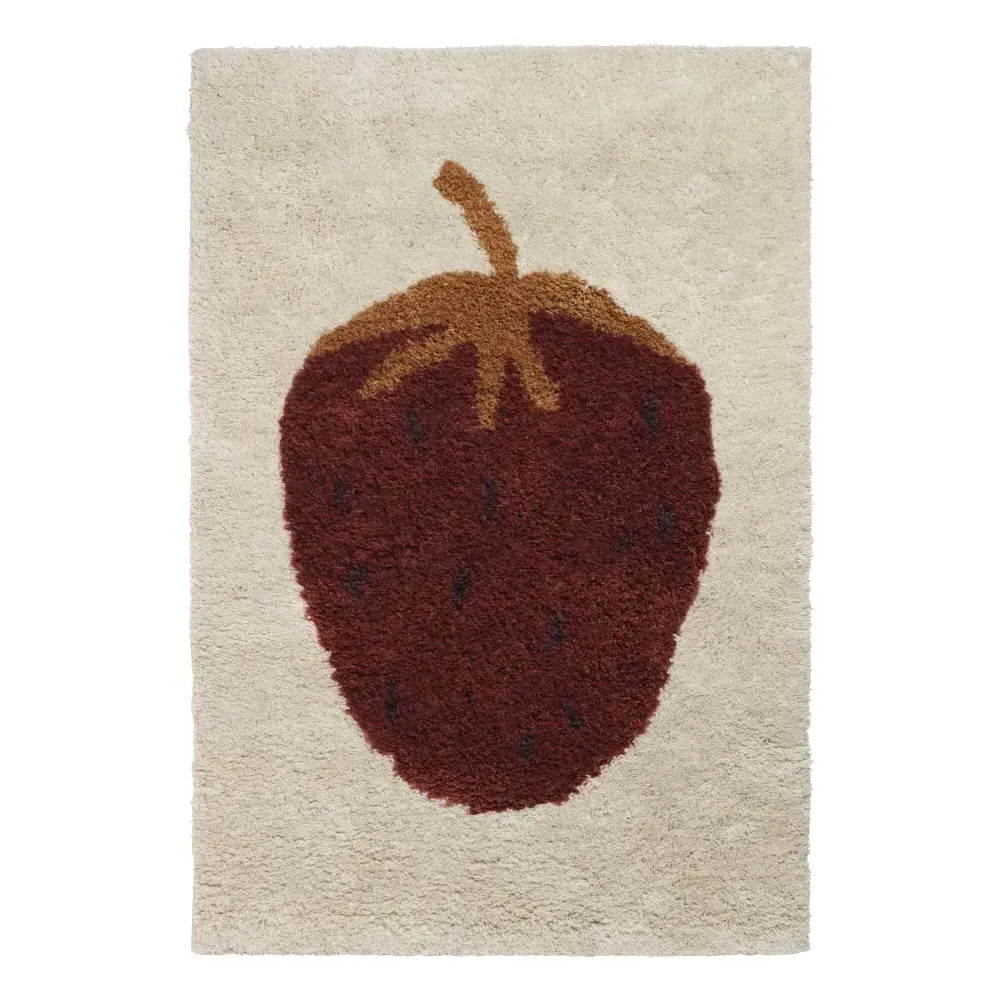 Fruiticana Strawberry Hand-Tufted Rug - Multicoloured, Wool product