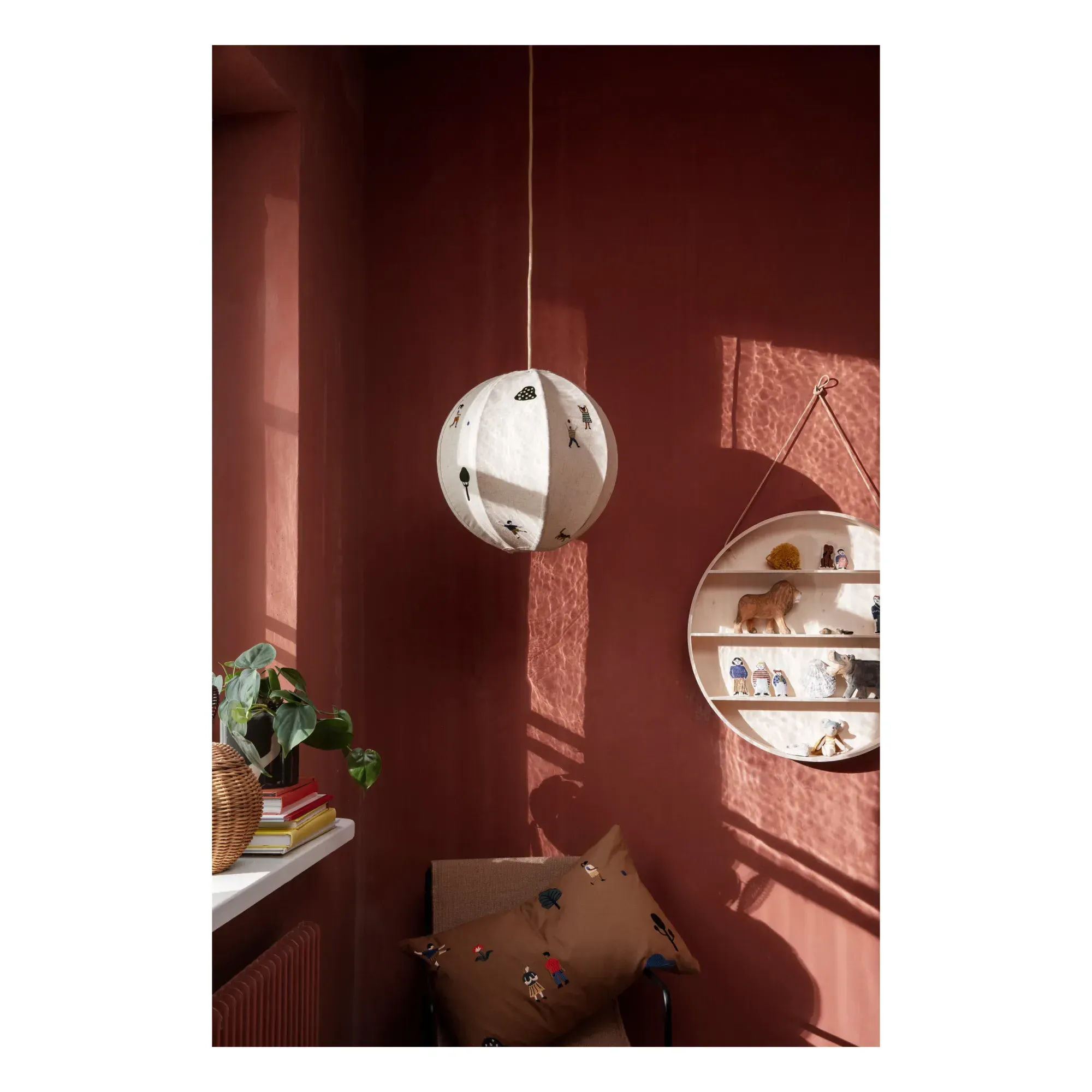 Park Embroidered Lampshade - Multicoloured, Cotton alternate view