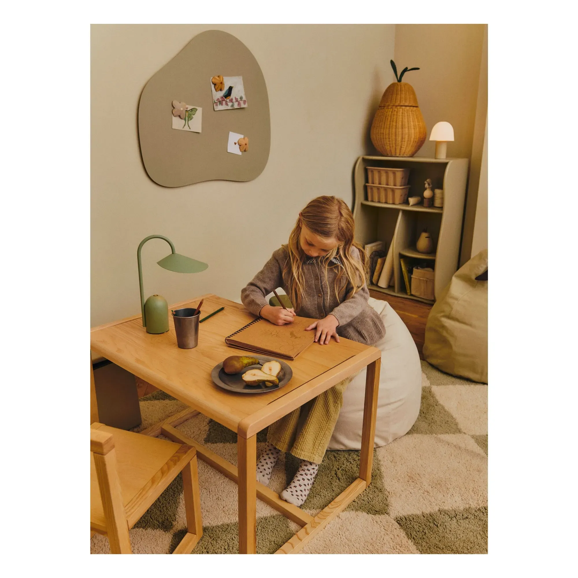 Pear Pouf - Beige, Organic Cotton alternate view