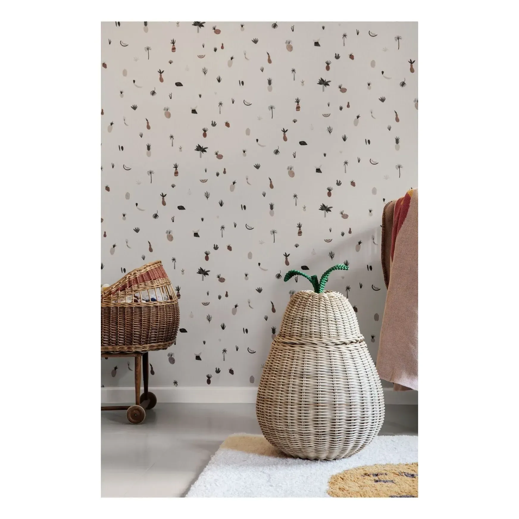 Pear Woven Basket - Natural, Rattan alternate view