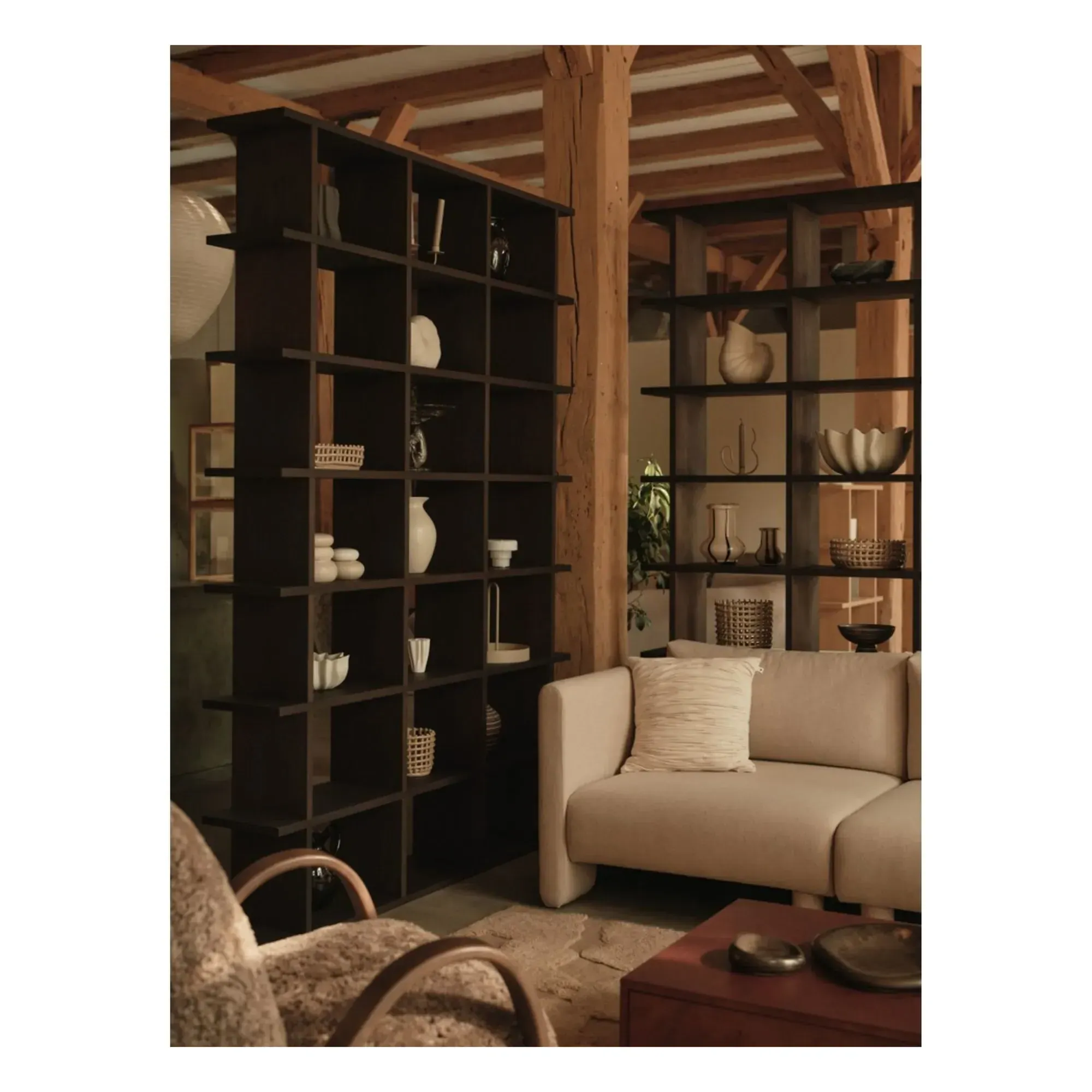 Kona 3-Column Bookcase - Dark Oak, Oak Veneer alternate view