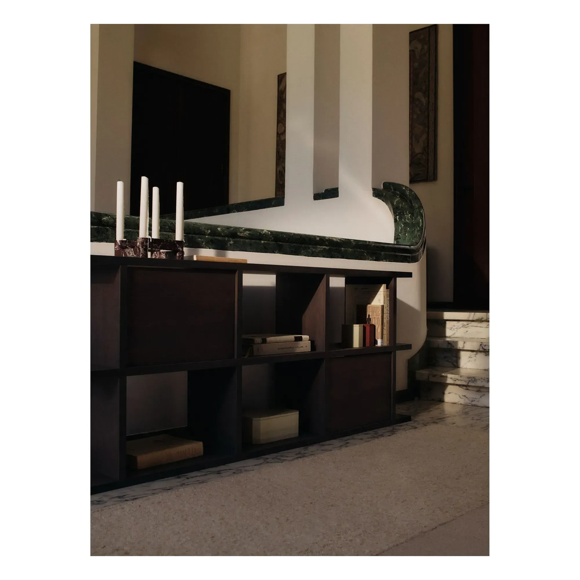Kona Bookcase Cabinet Insert - Dark Oak alternate view