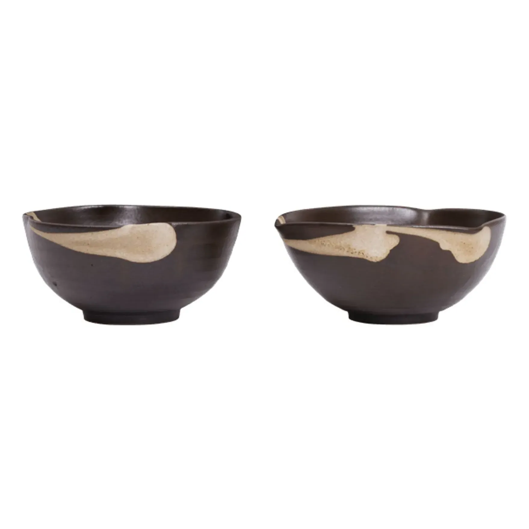 Koyo Set of 2 Matcha Bowls - Brown, Glazed Stoneware product