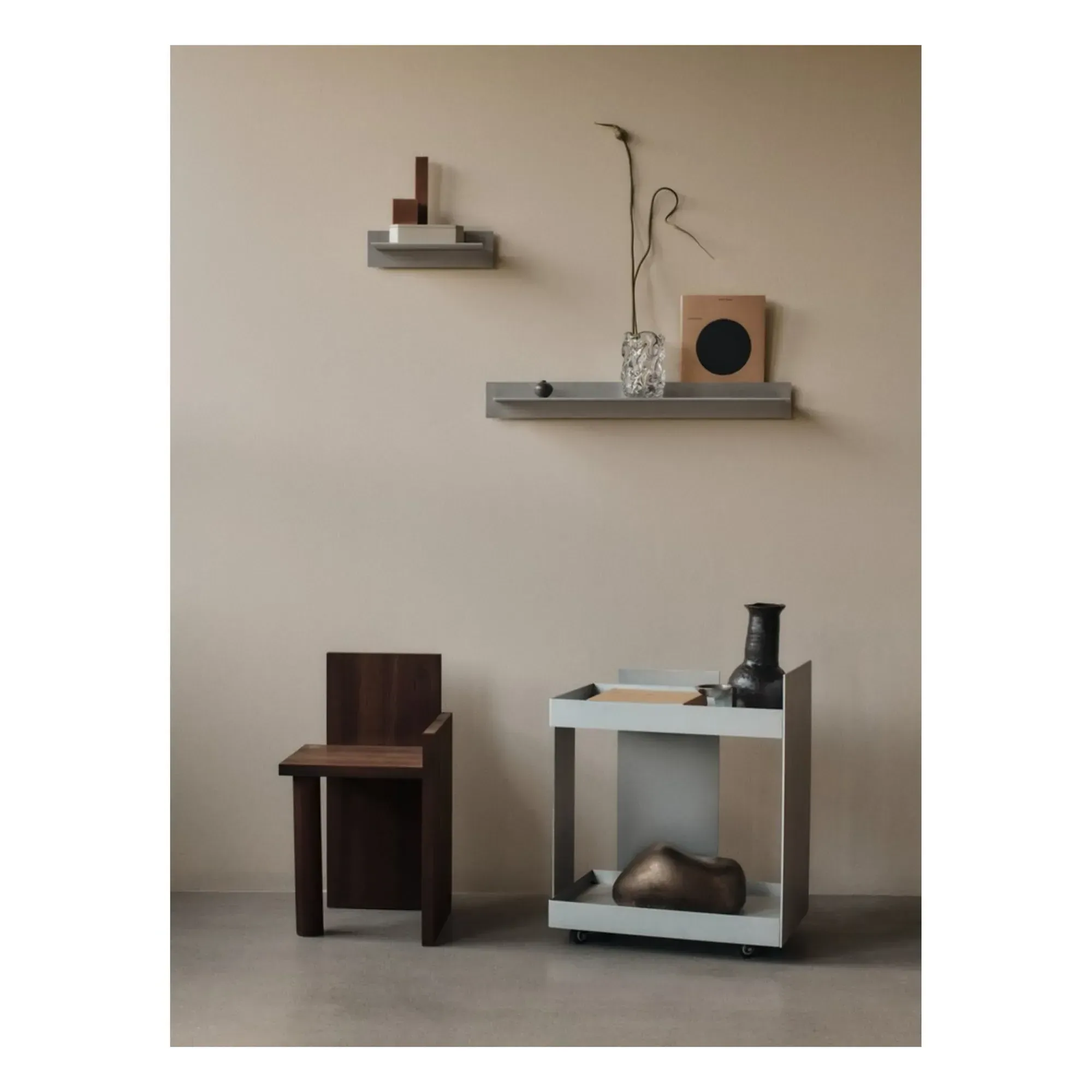 Lager Single Wall Shelf - Aluminium alternate view