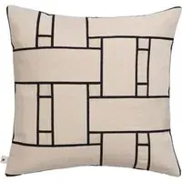 Lattice Offset Cushion Cover - Off White, Organic Cotton alternate view