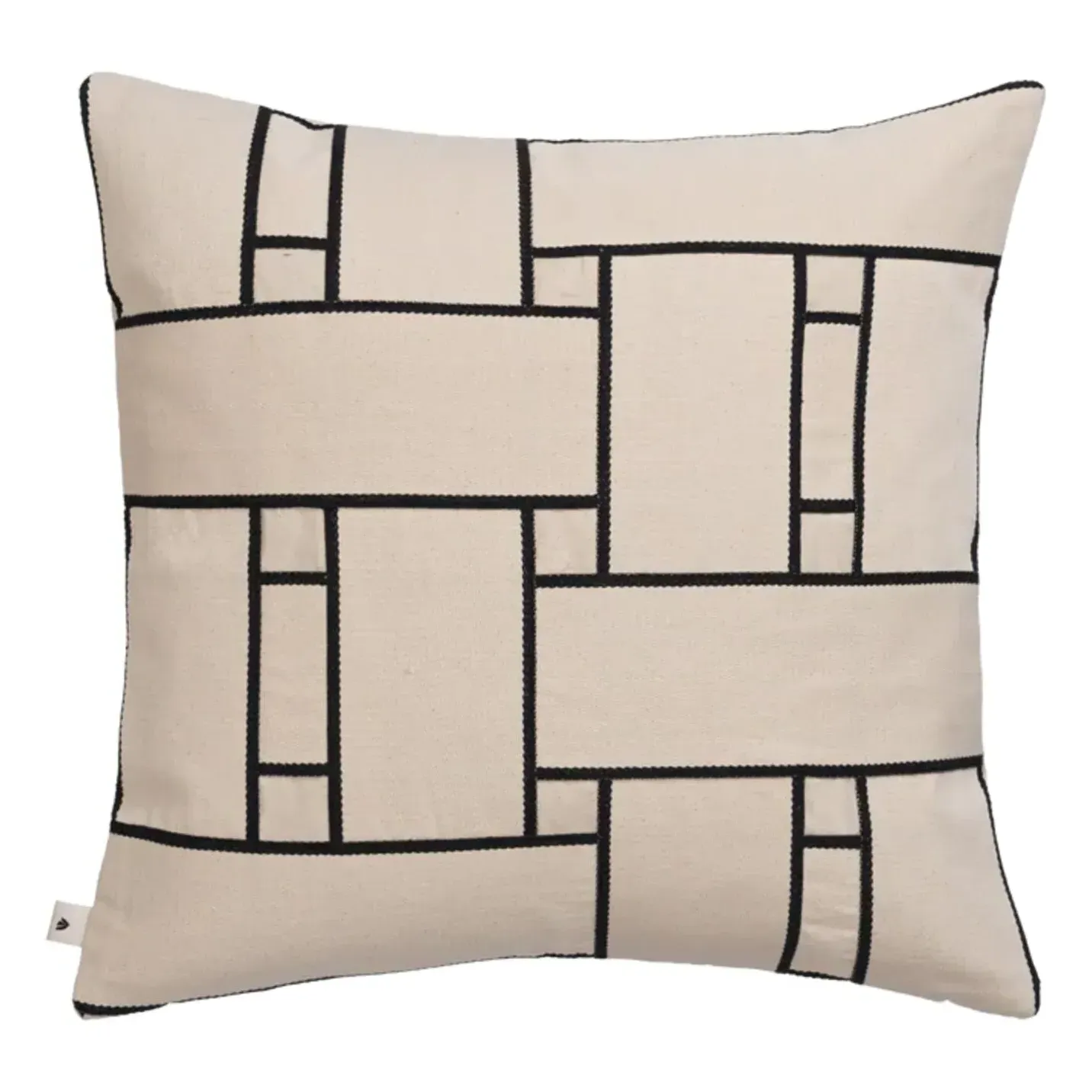Lattice Offset Cushion Cover - Off White, Organic Cotton product