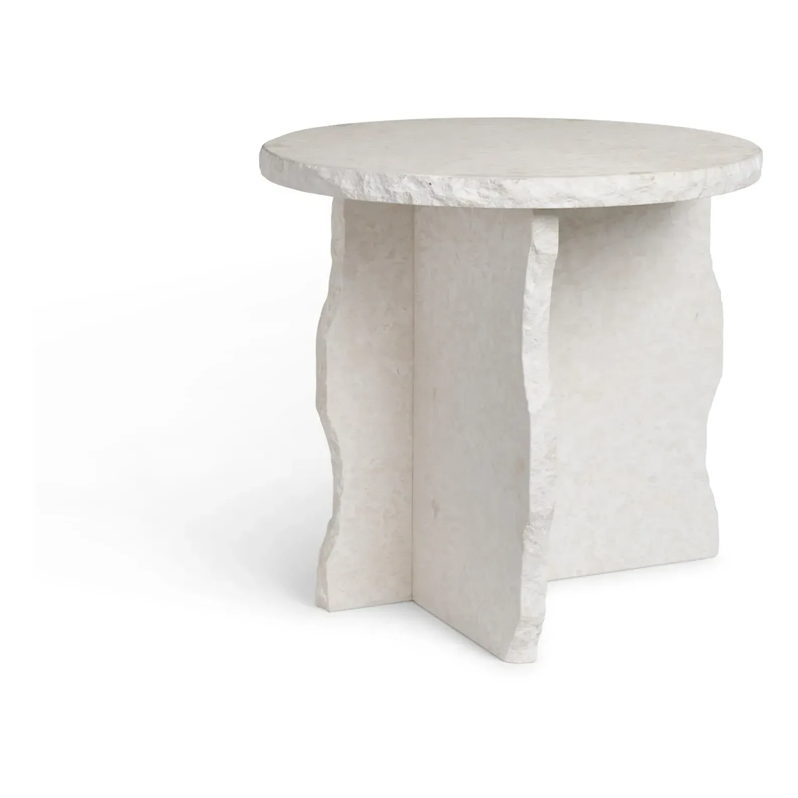 Mineral Bianco Curia Marble Side Table - White product