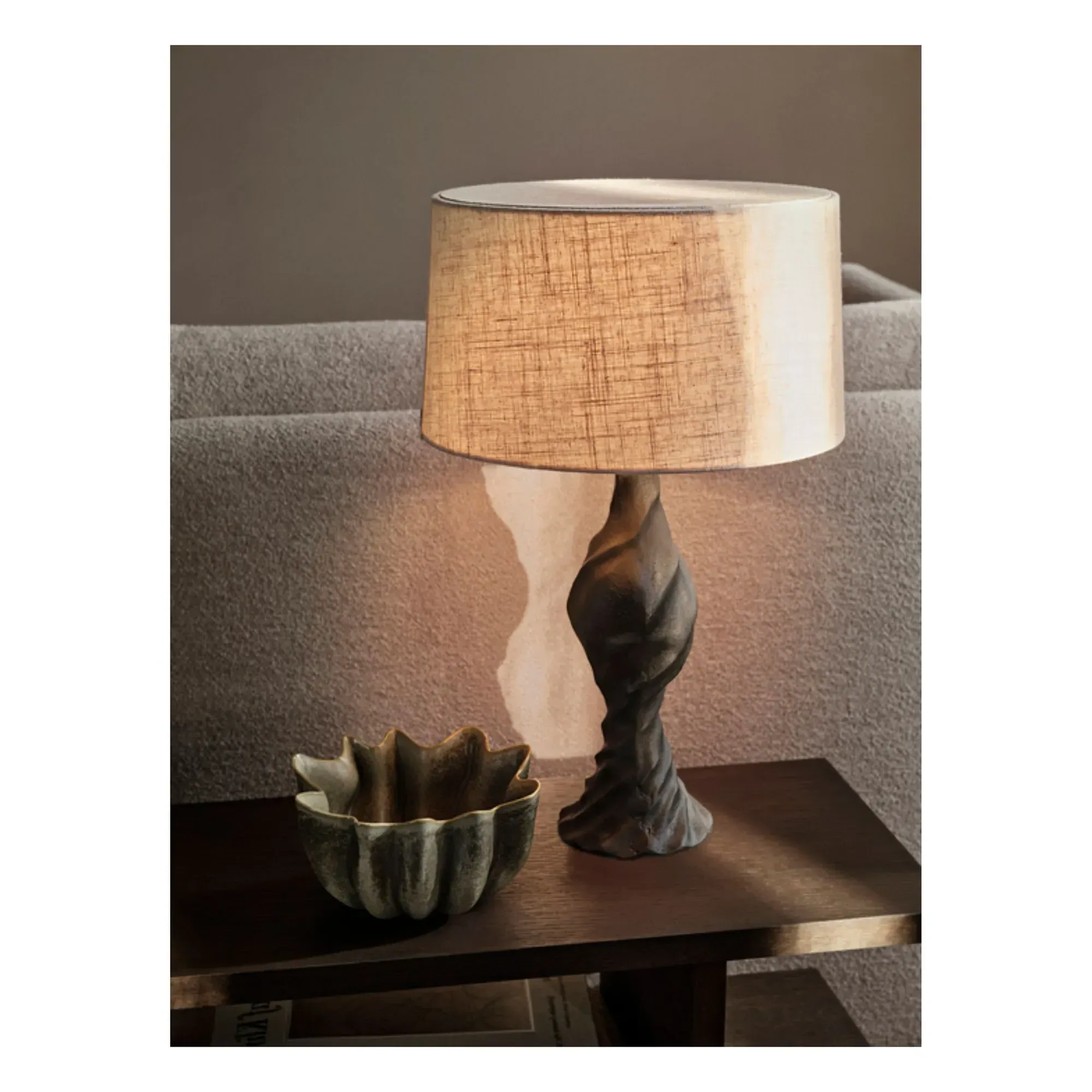 Moltan Lamp Base - Charcoal Grey, Cast Aluminium alternate view